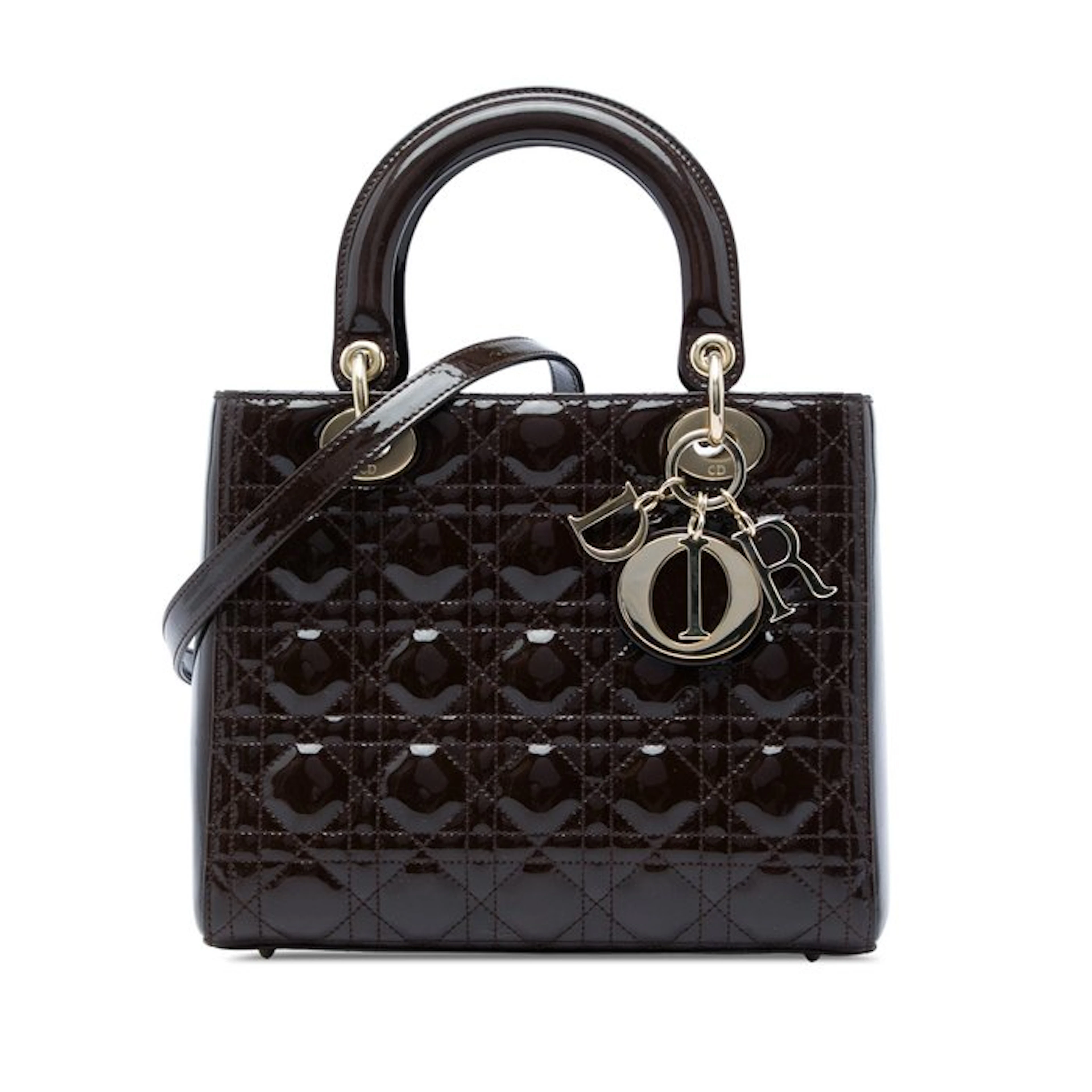 Christian Dior - Medium Patent Cannage Lady Dior - Bag