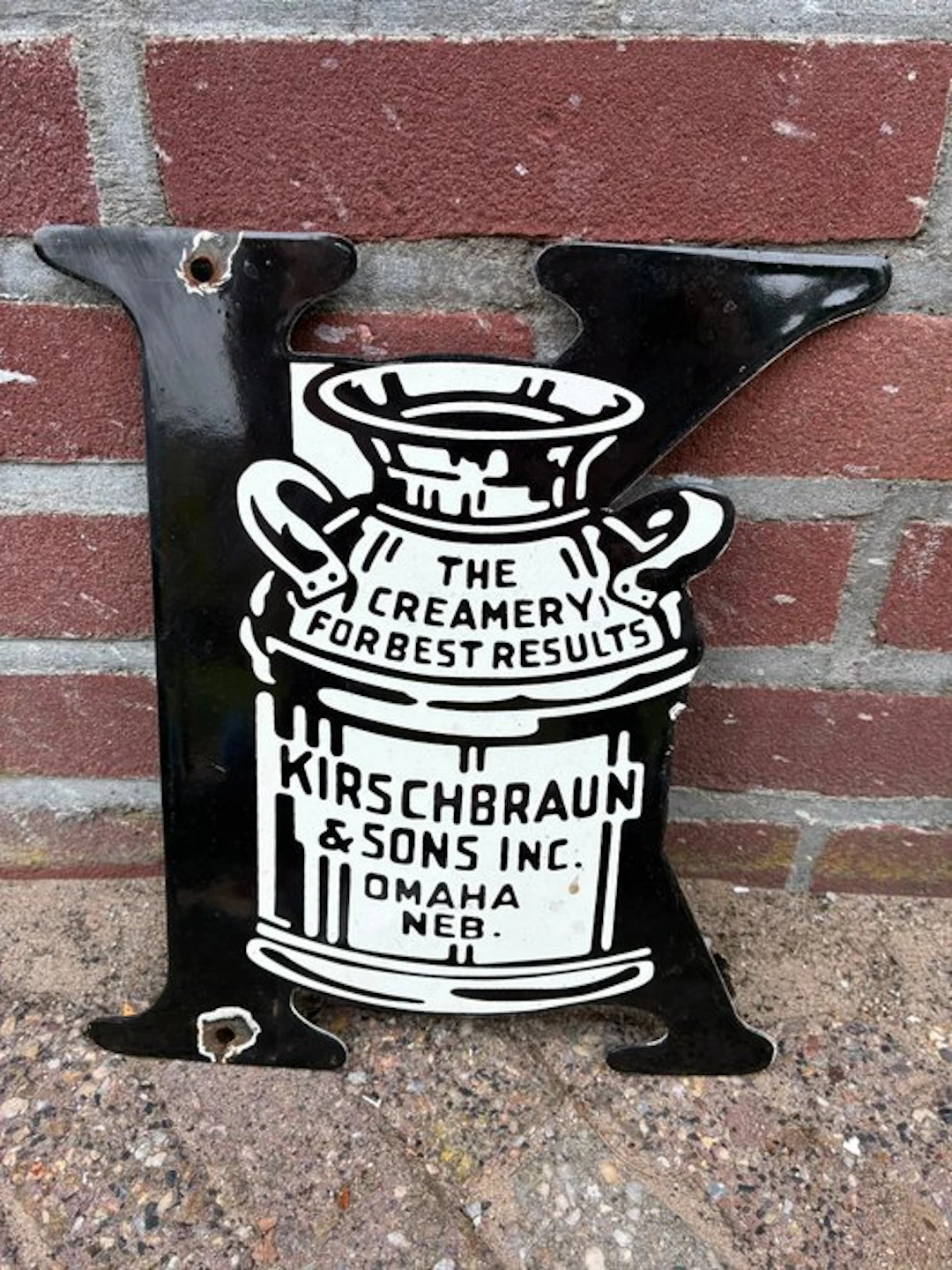 Vintage American dairy / creamery enamel sign – Kirschbraun & Sons Inc