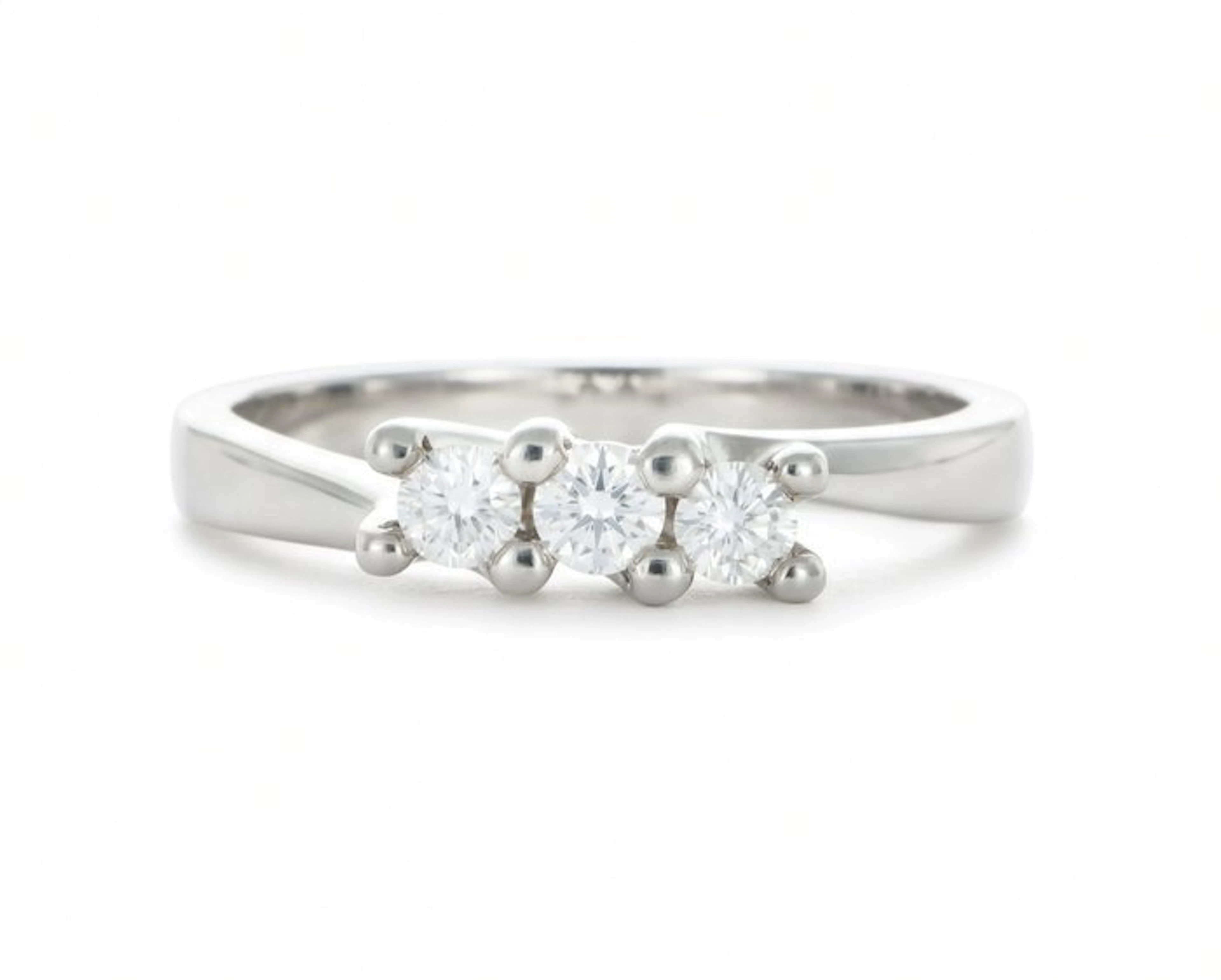 No reserve price - Ring - 18 kt. White gold - 0.45ct. tw. Diamond (Natural)