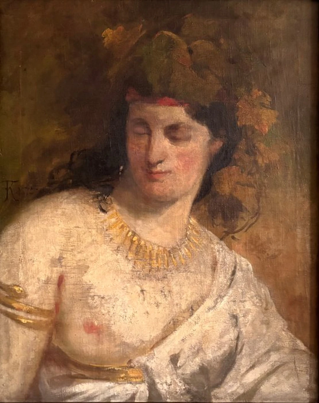 Ferdinand Keller (1842–1922) - Roman Nymph Portrait