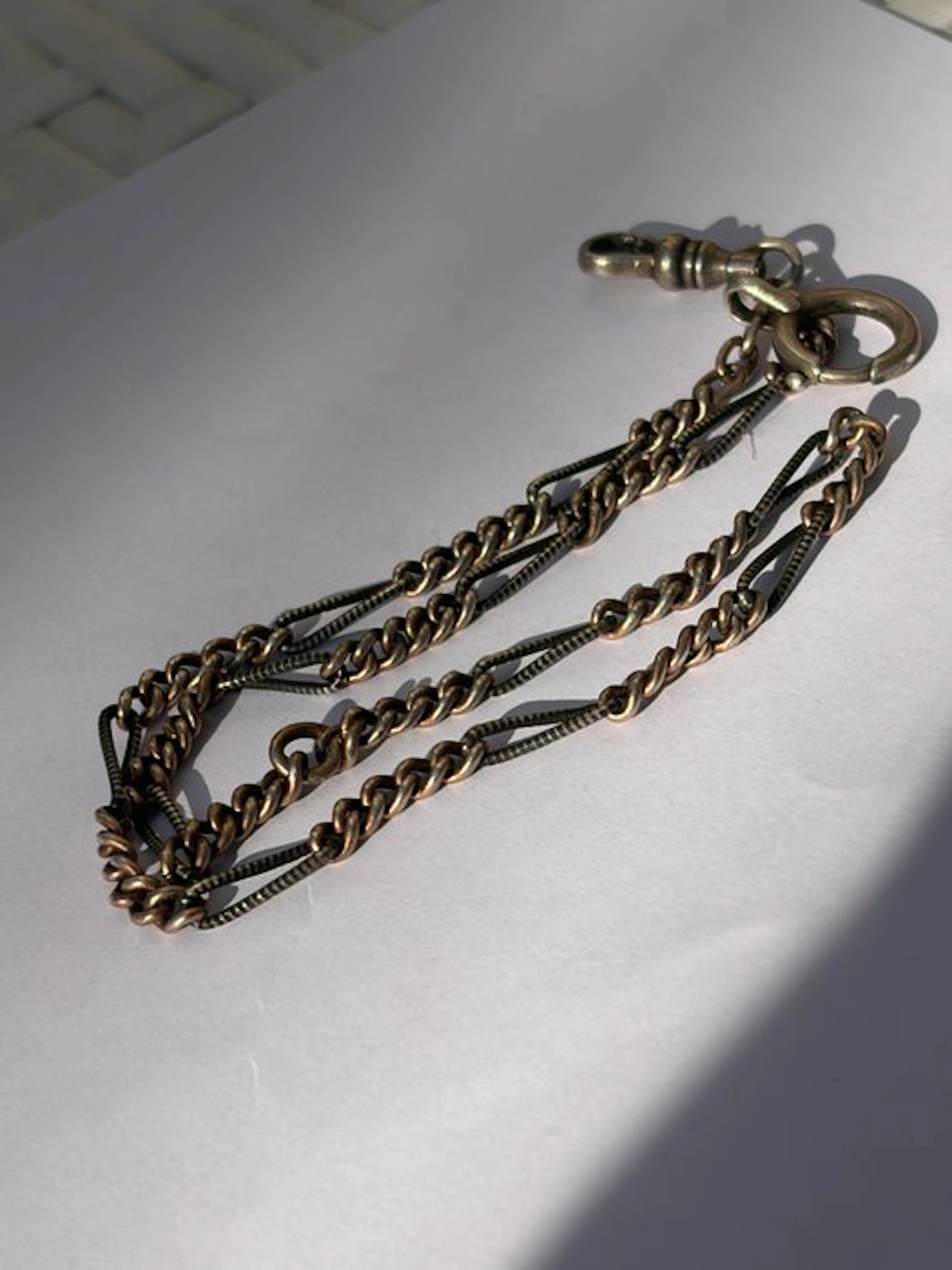 No reserve price - Chain Rare Single Albert Tricolore in 800 Silver