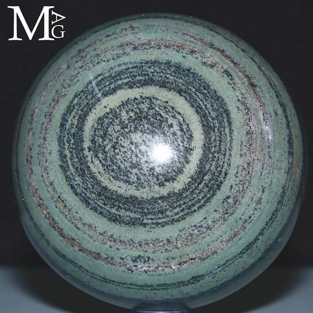 Kambaba Jasper Sphere - concentric patterns...
