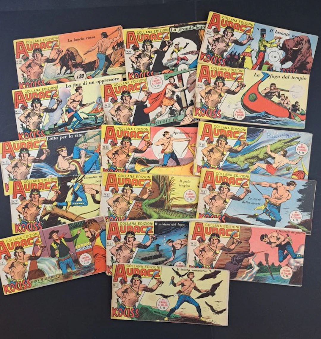 Kociss Audace Seconda Serie Completa - 16 Comic - First edition - 1957