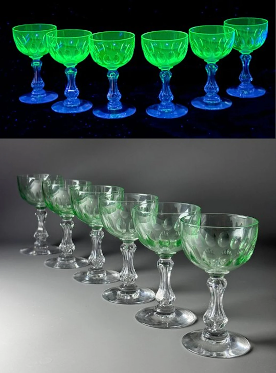 Val Saint Lambert - Port glass (6) - 19th century...