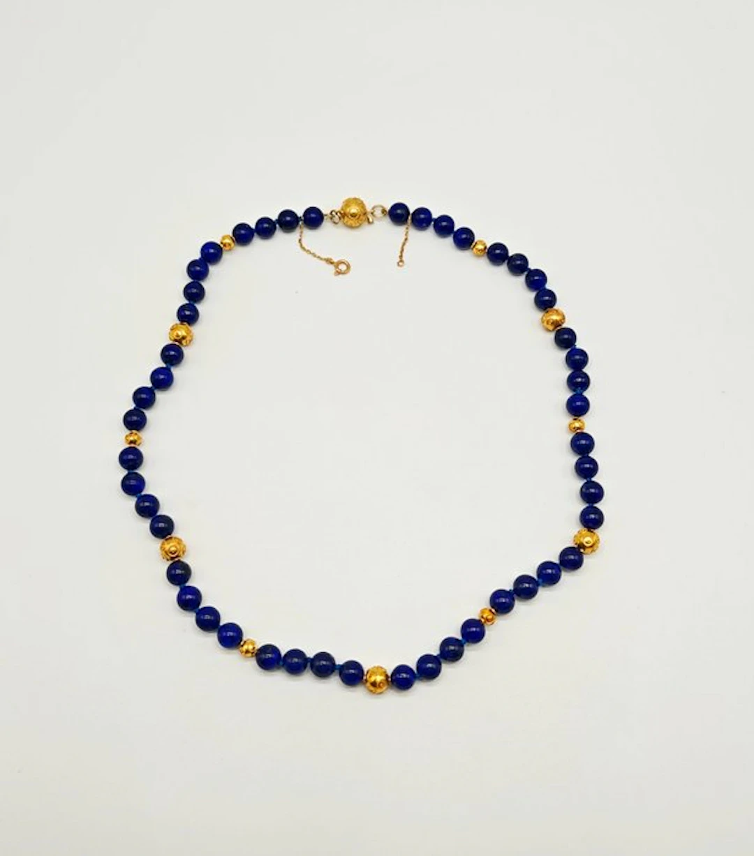Necklace - 21 kt. Yellow gold Lapis lazuli