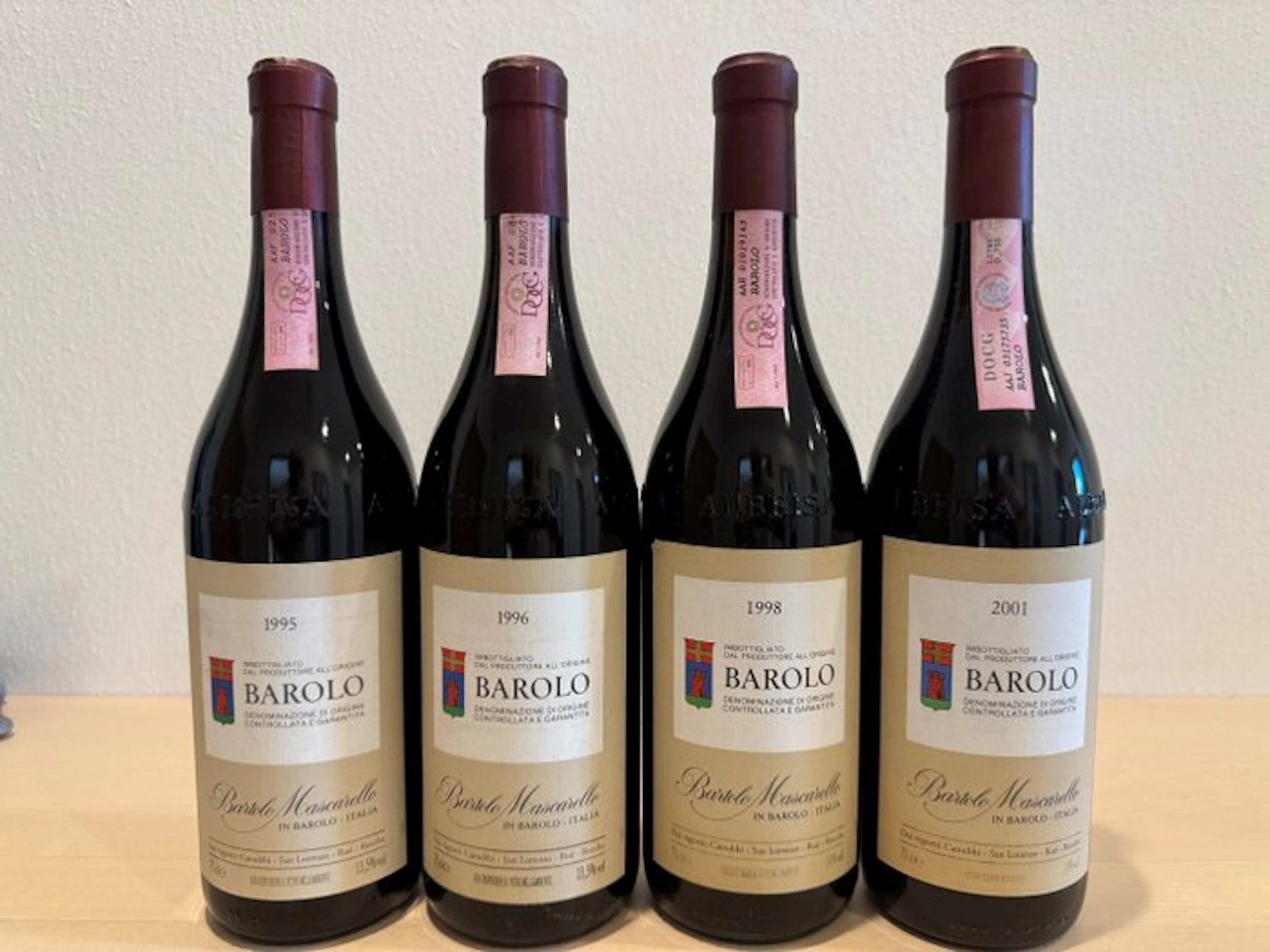 1995 , 1996, 1998 & 2001 Bartolo Mascarello - Barolo - 4 Bottles (0.75L)