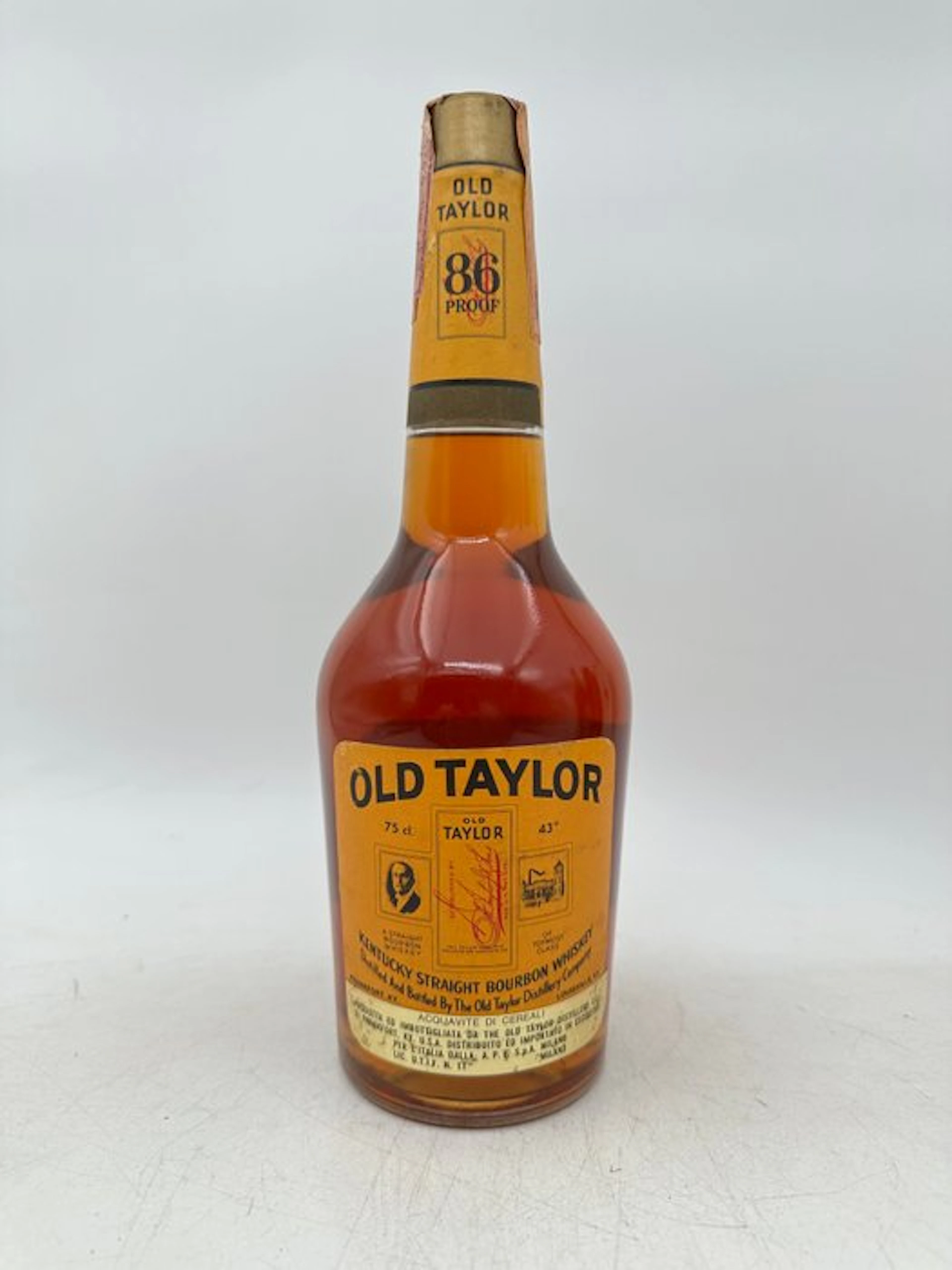 Old Taylor Kentucky Straight Bourbon - 86 Proof - b. very late 1960s - 75cl