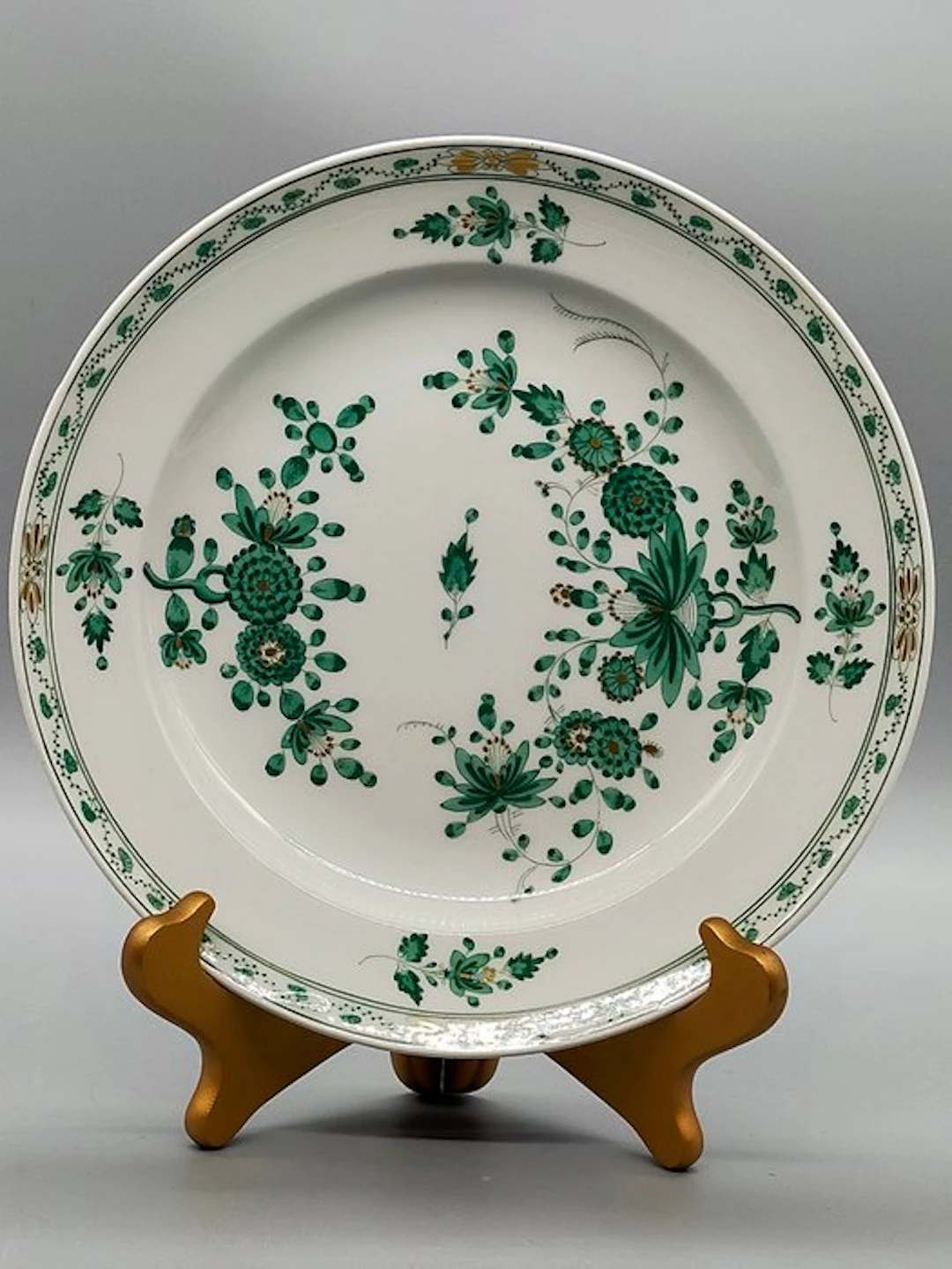 Meissen - Porzellan Teller – Indische Malerei Grün...