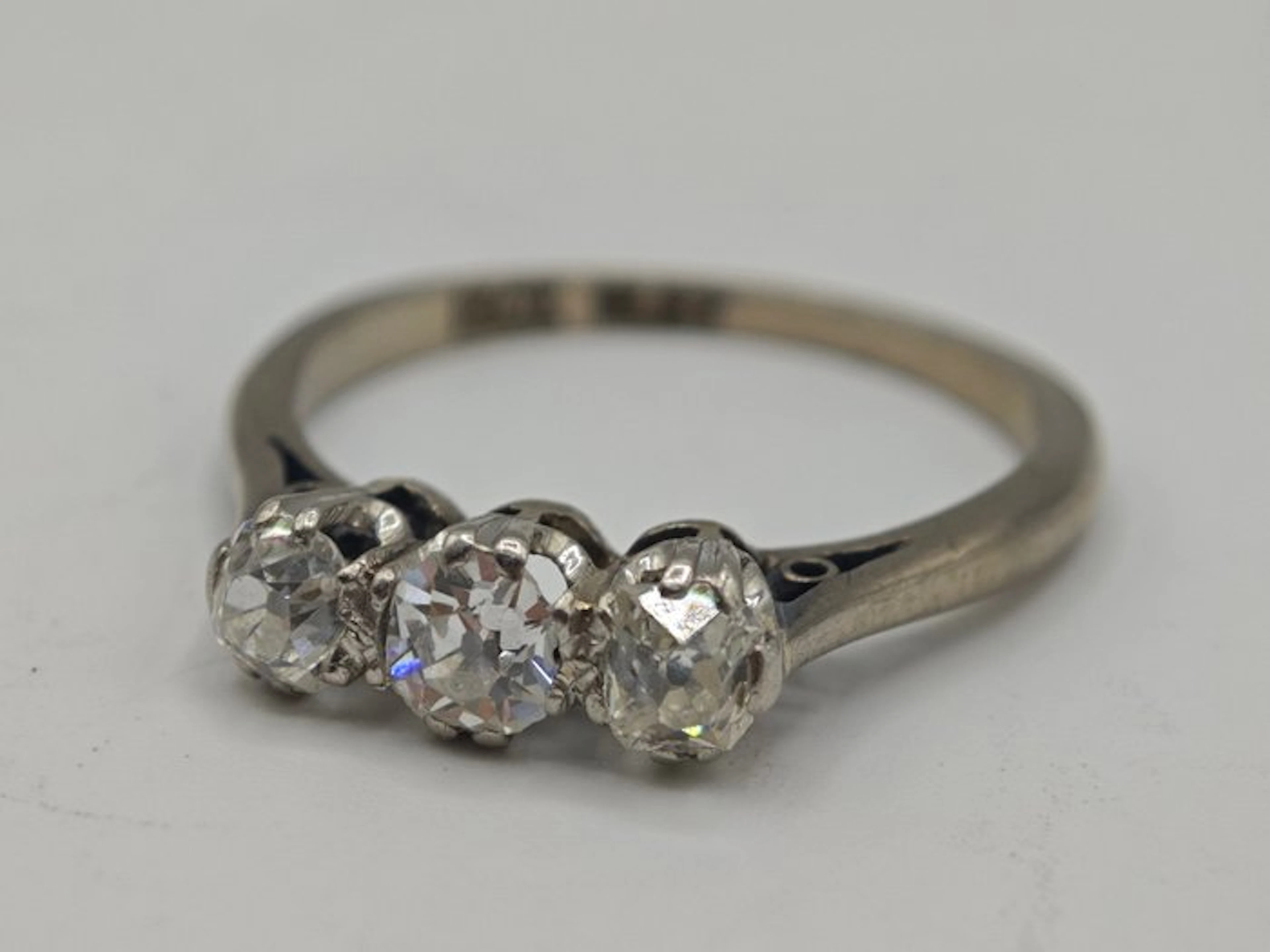Engagement ring - 18 kt. White gold, Platinum Diamond (Natural) - Diamond