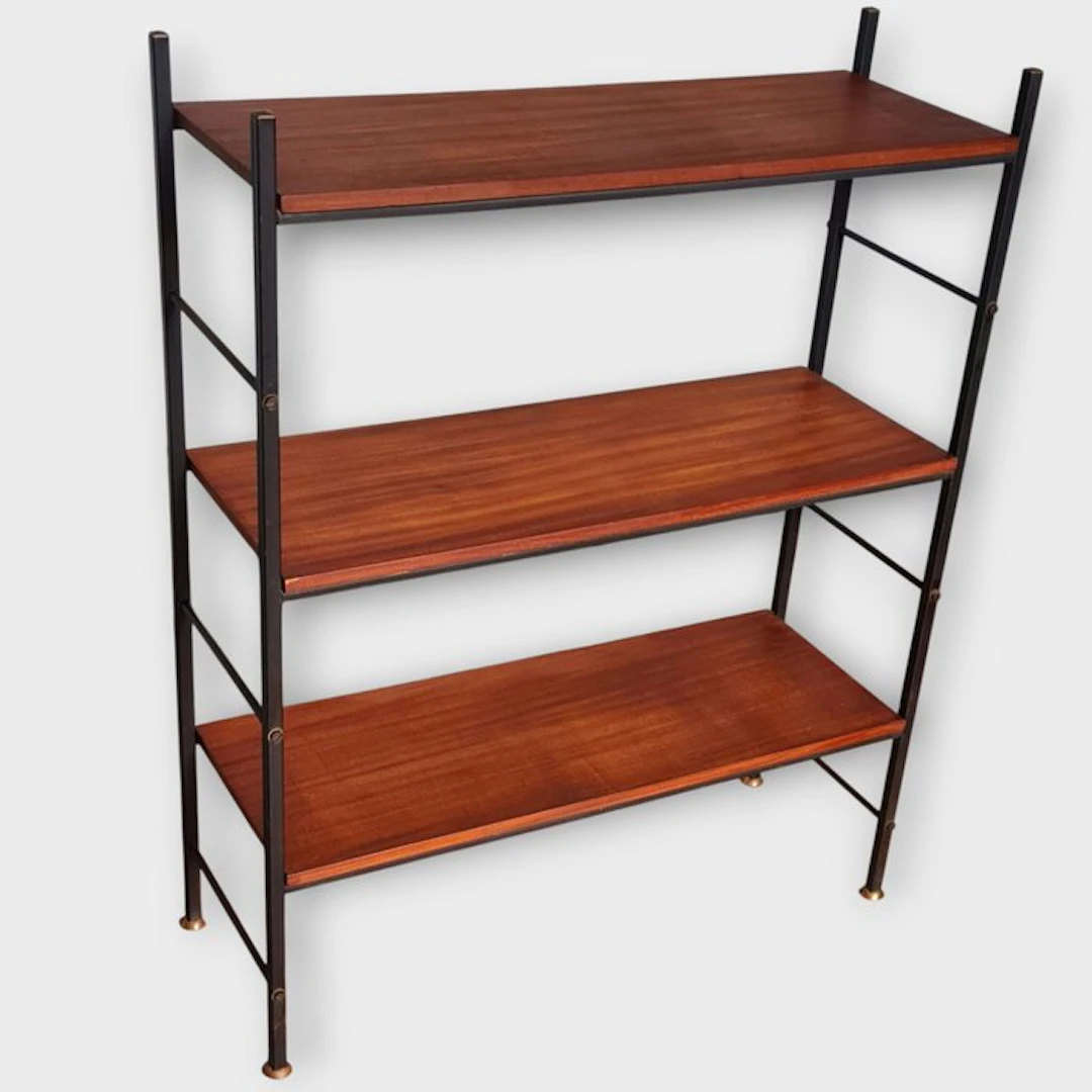 Bookcase - Wood, Iron, Brass
