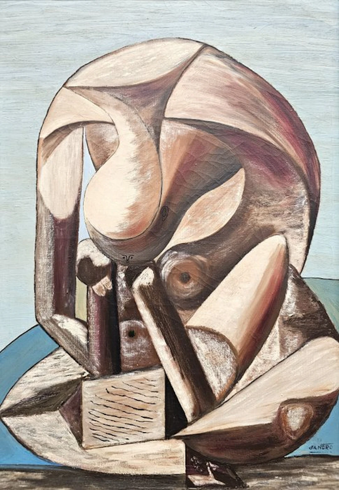 Spanish Cubist School (c.1950) - Seated Figure