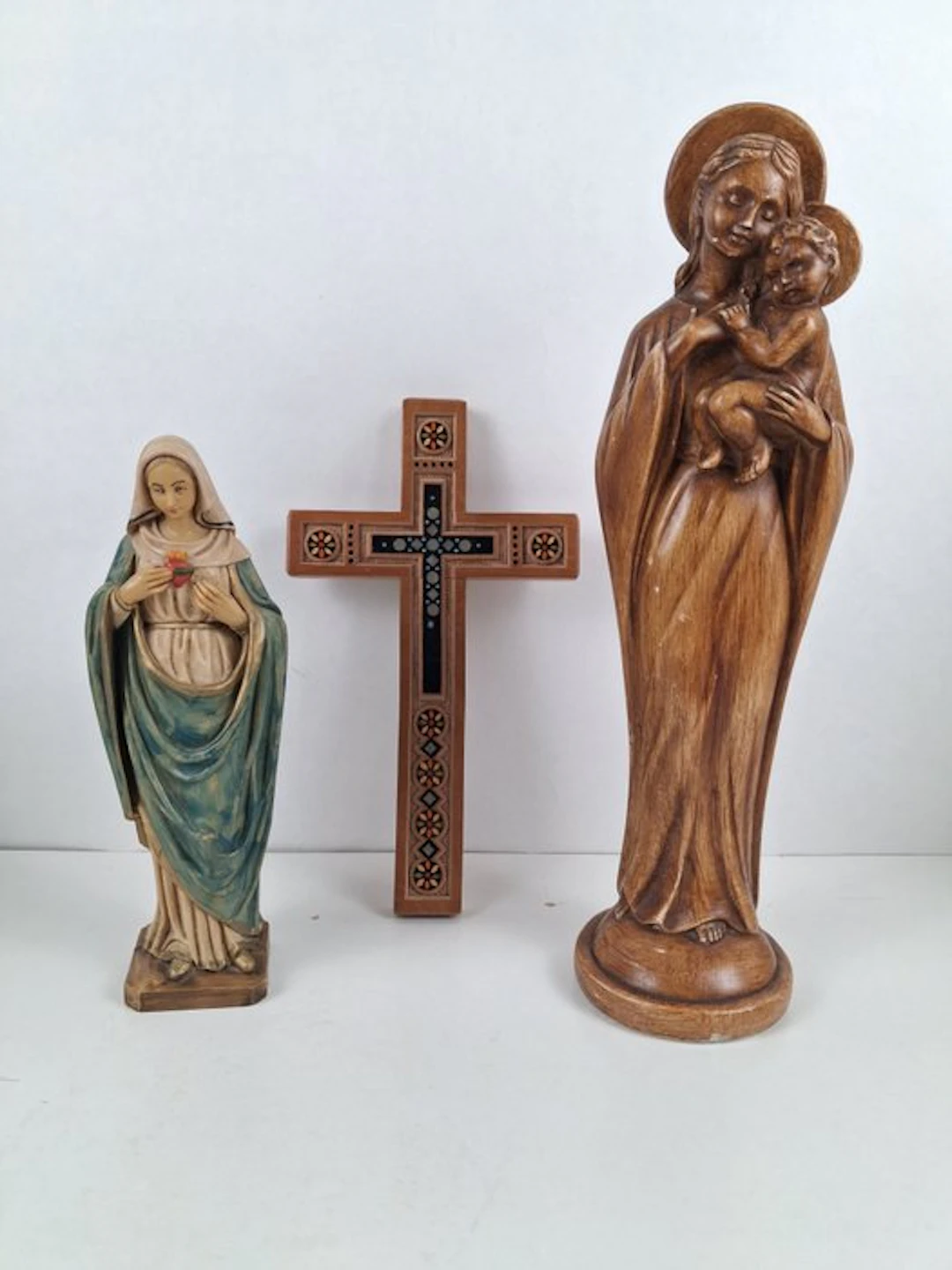 Statue, Antiek - 39 cm - Plaster, Wood