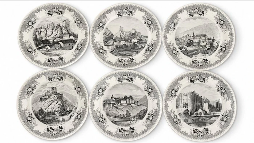 Villeroy & Boch - RARE Luxe 6 Très grandes Assiettes...