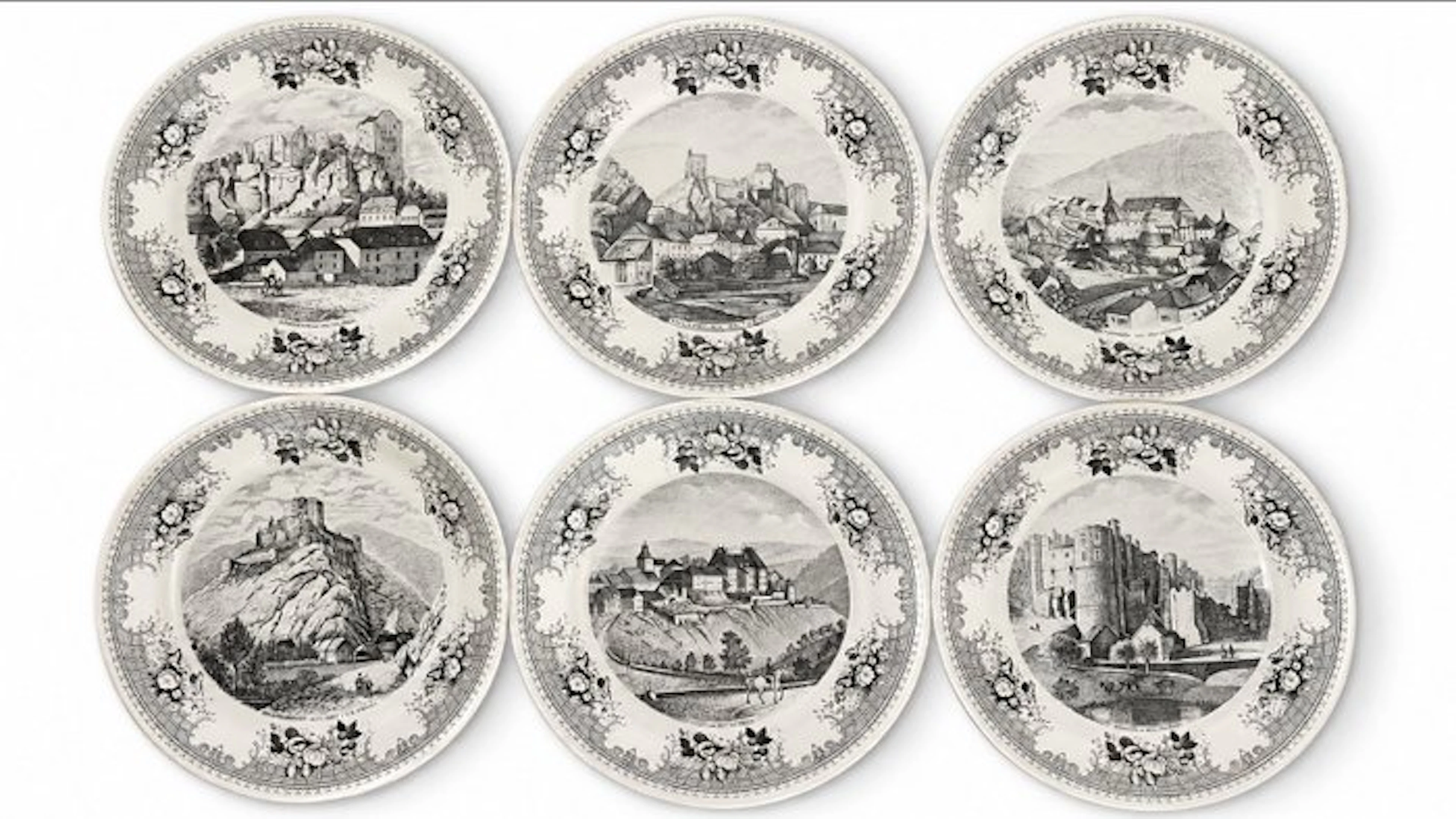 Villeroy & Boch - RARE Luxe 6 Très grandes Assiettes...