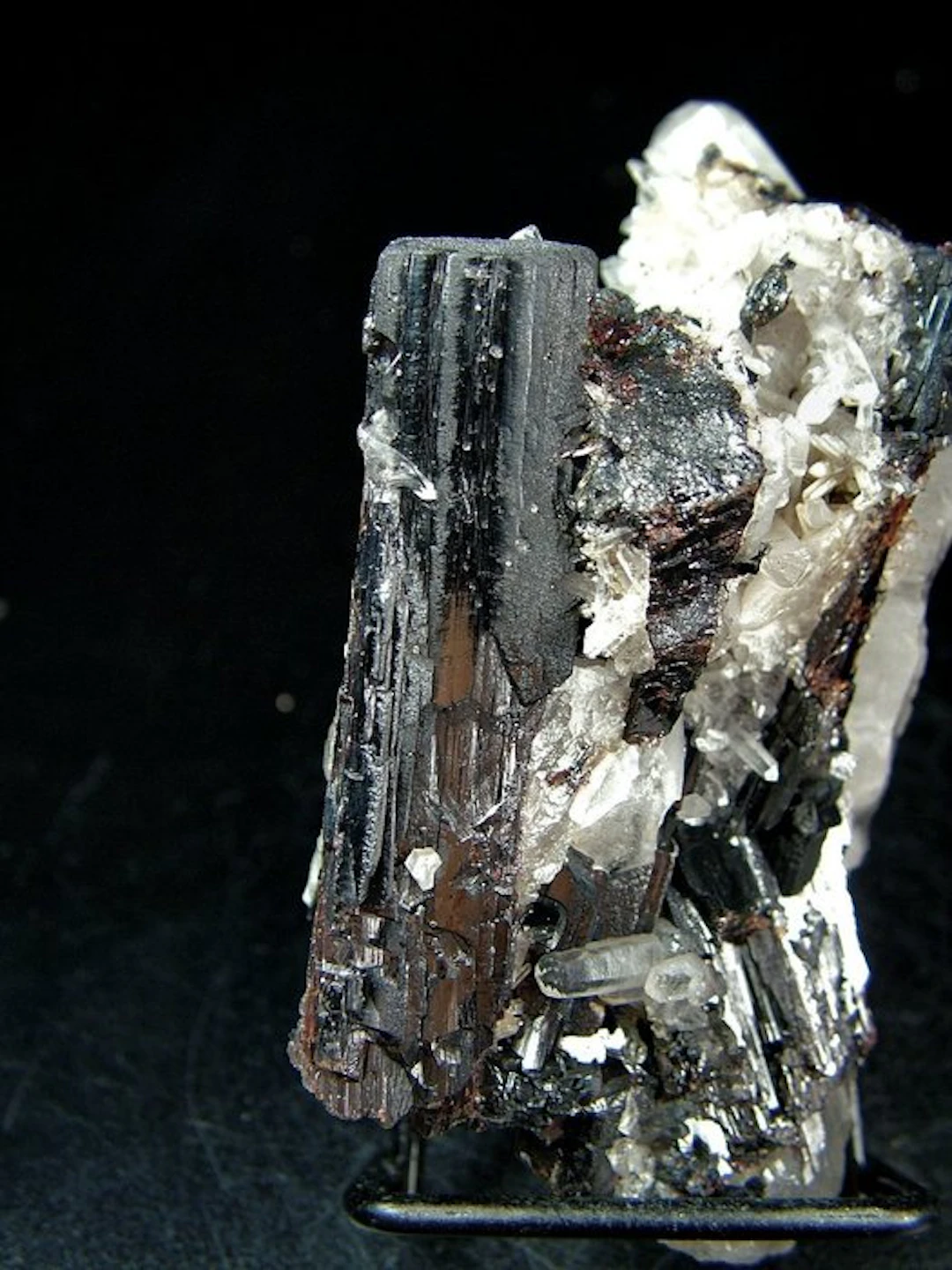 Lustrous Hübnerite on Quartz CW2226 Crystals on matrix...