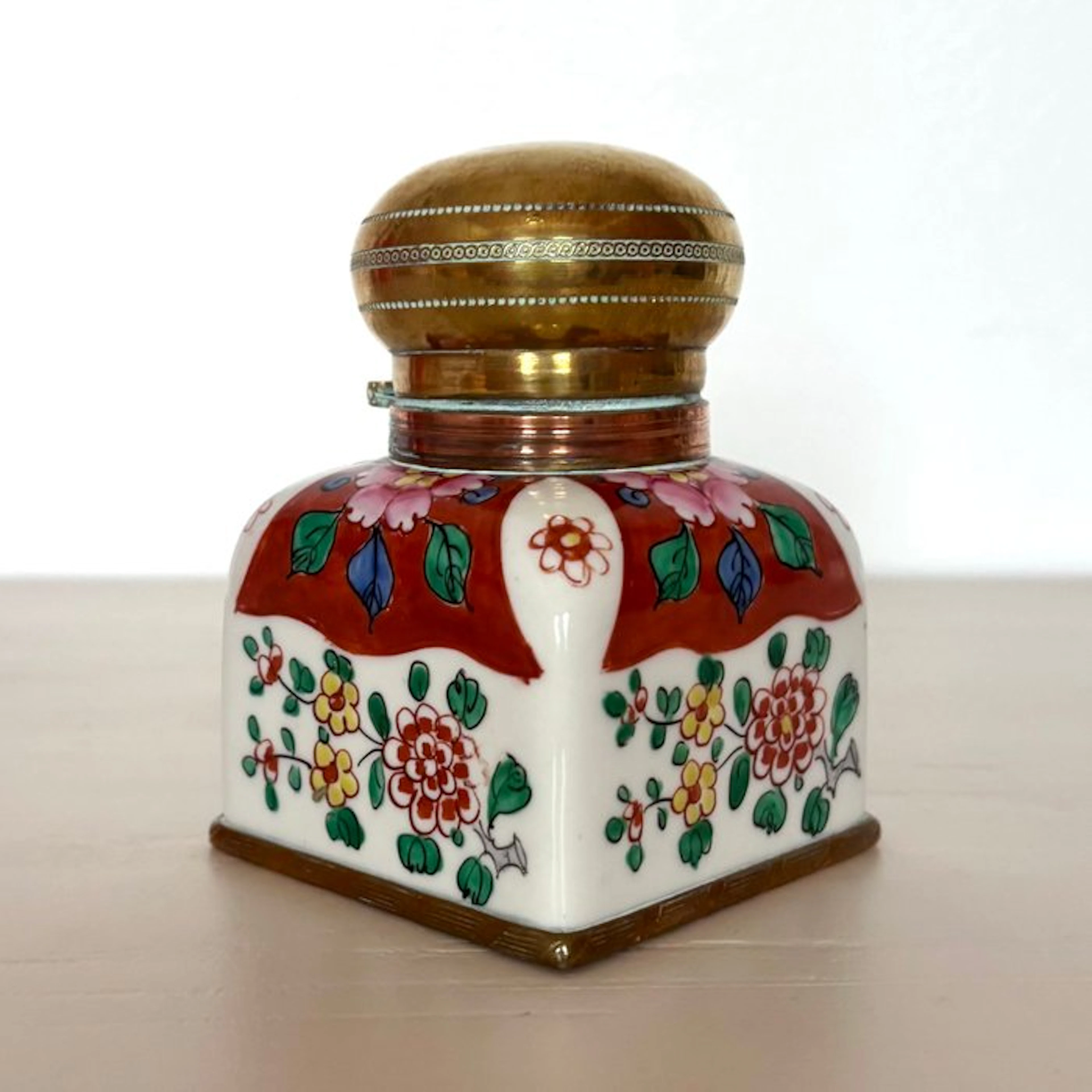 Samson - Inkwell - Porcelain, Brass