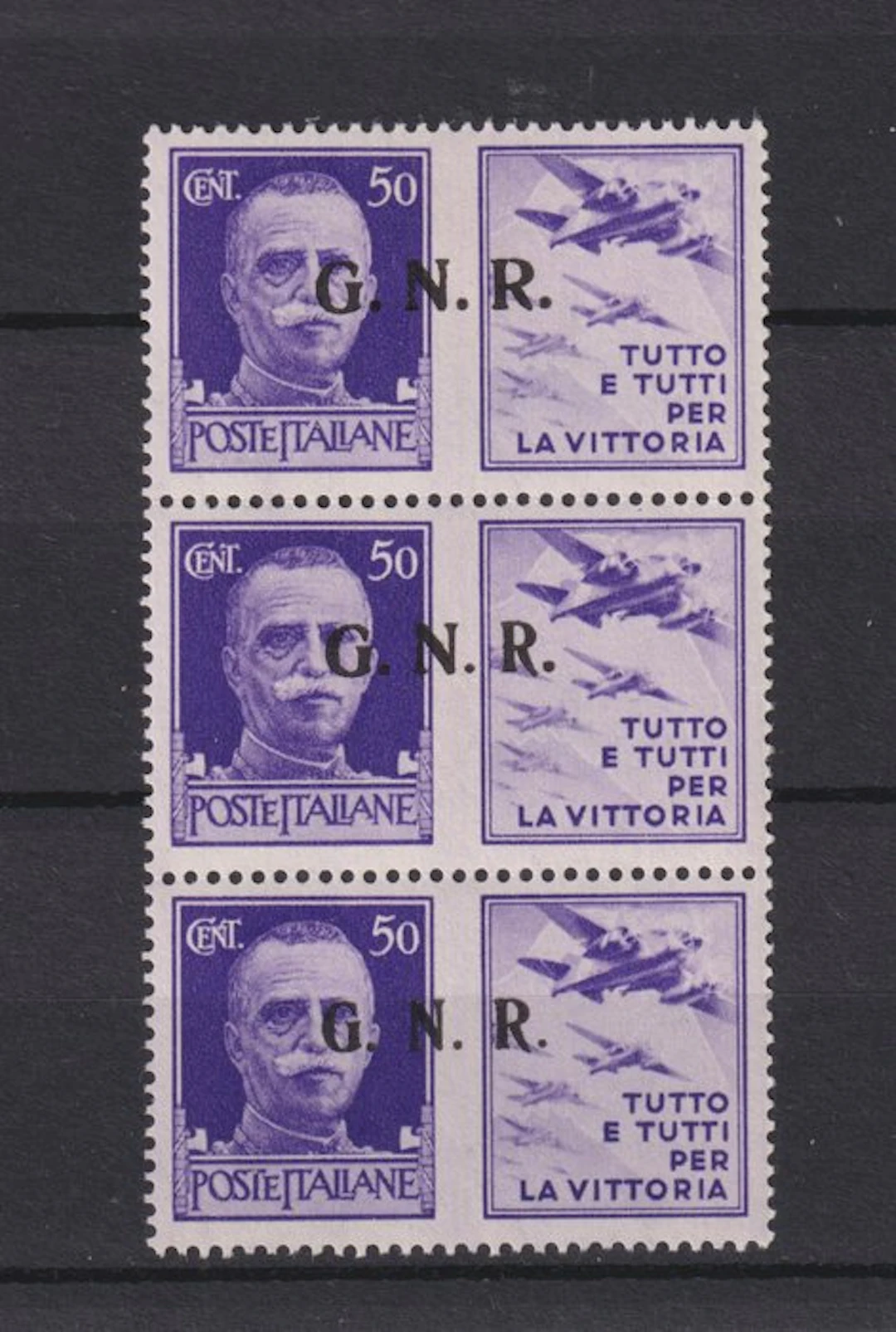 Italian Republic 1943/1943 - Vertical strip
