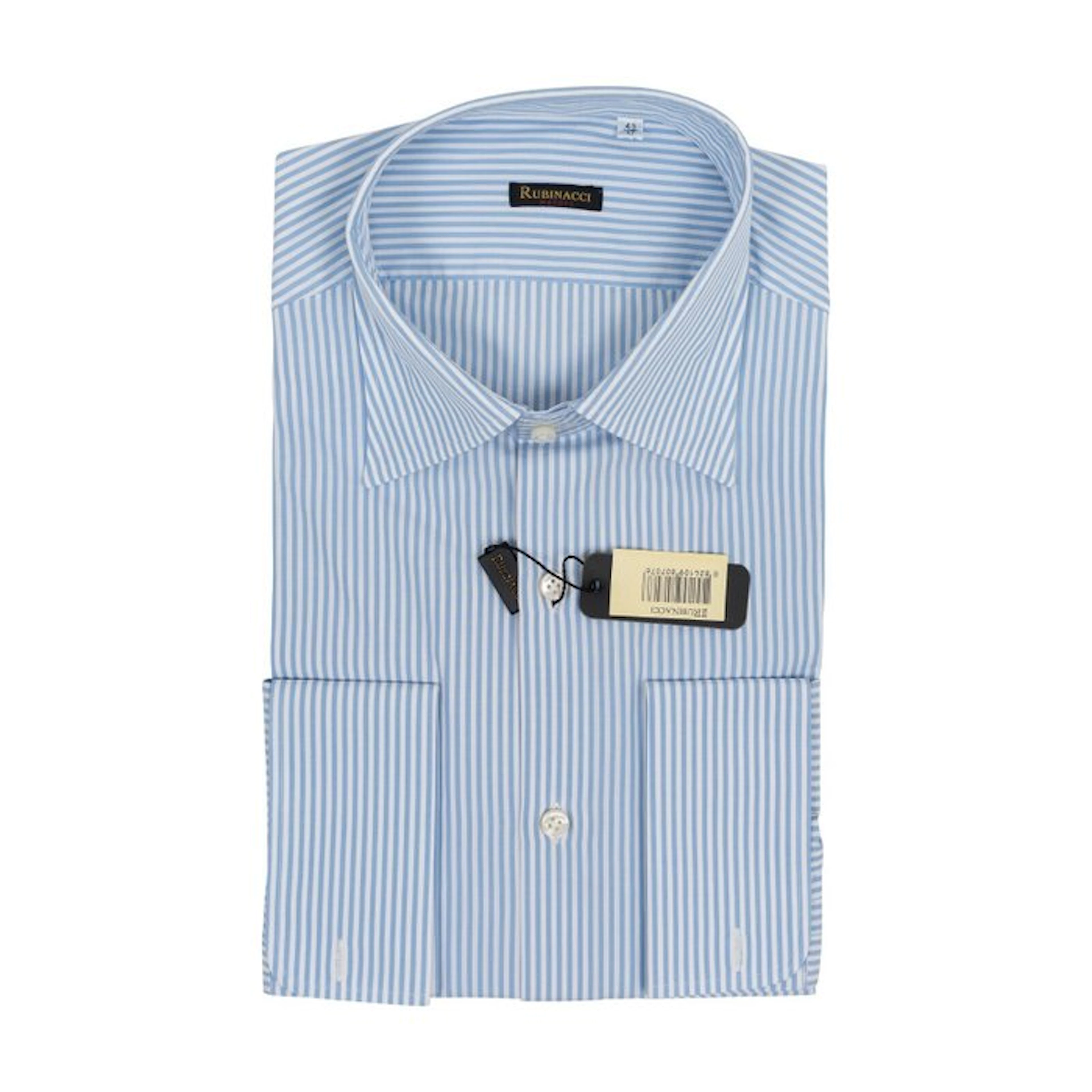 RUBINACCI NAPOLI - Size 38 / 15 - Striped White / Blue...