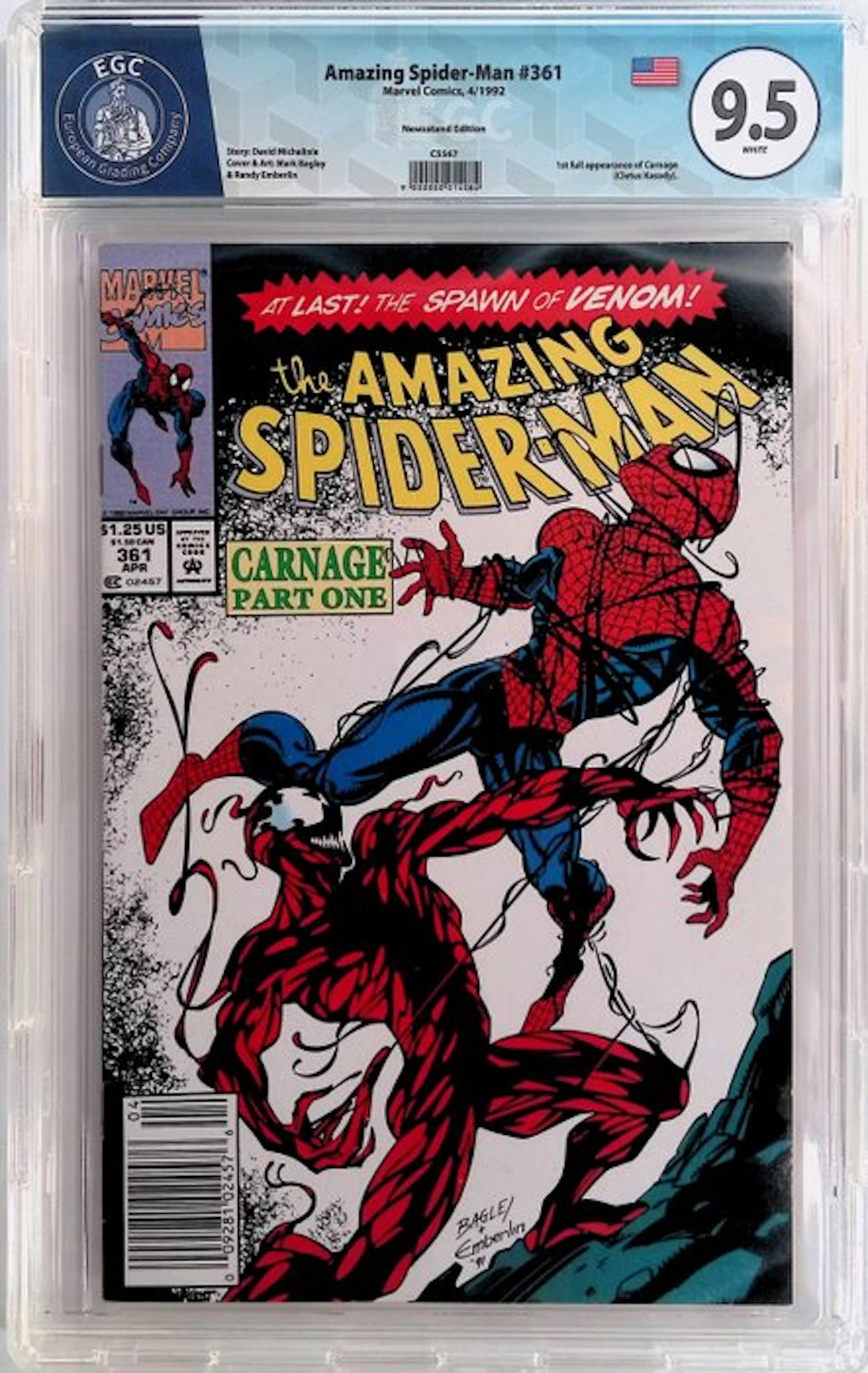 Amazing Spider-Man #361 - EGC 9.8 (Newstaand Edition) - 1...