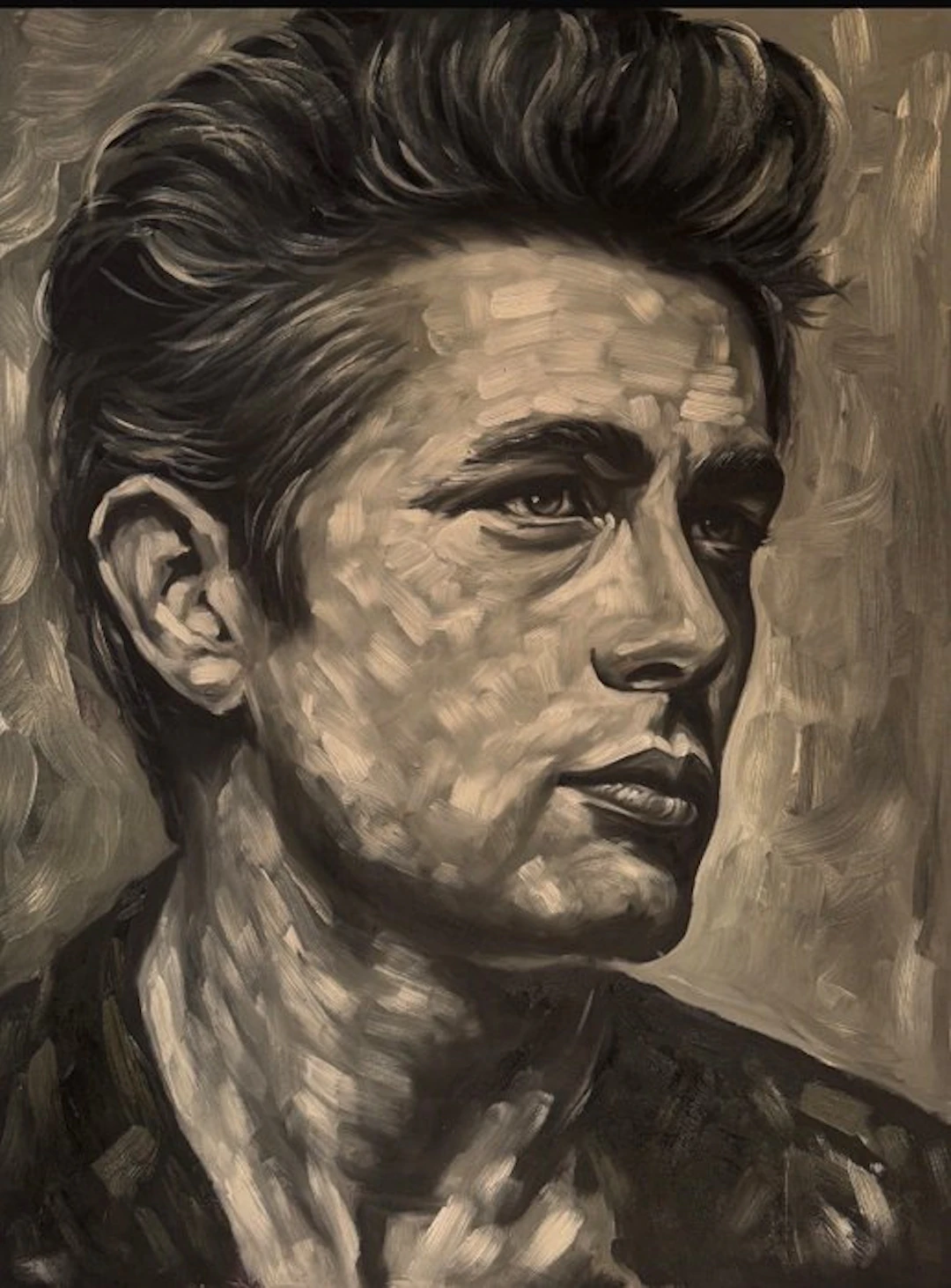 Nguyen Robert - James Dean : L'Éternel Rebelle ↑80 →60 cm - No Reserve