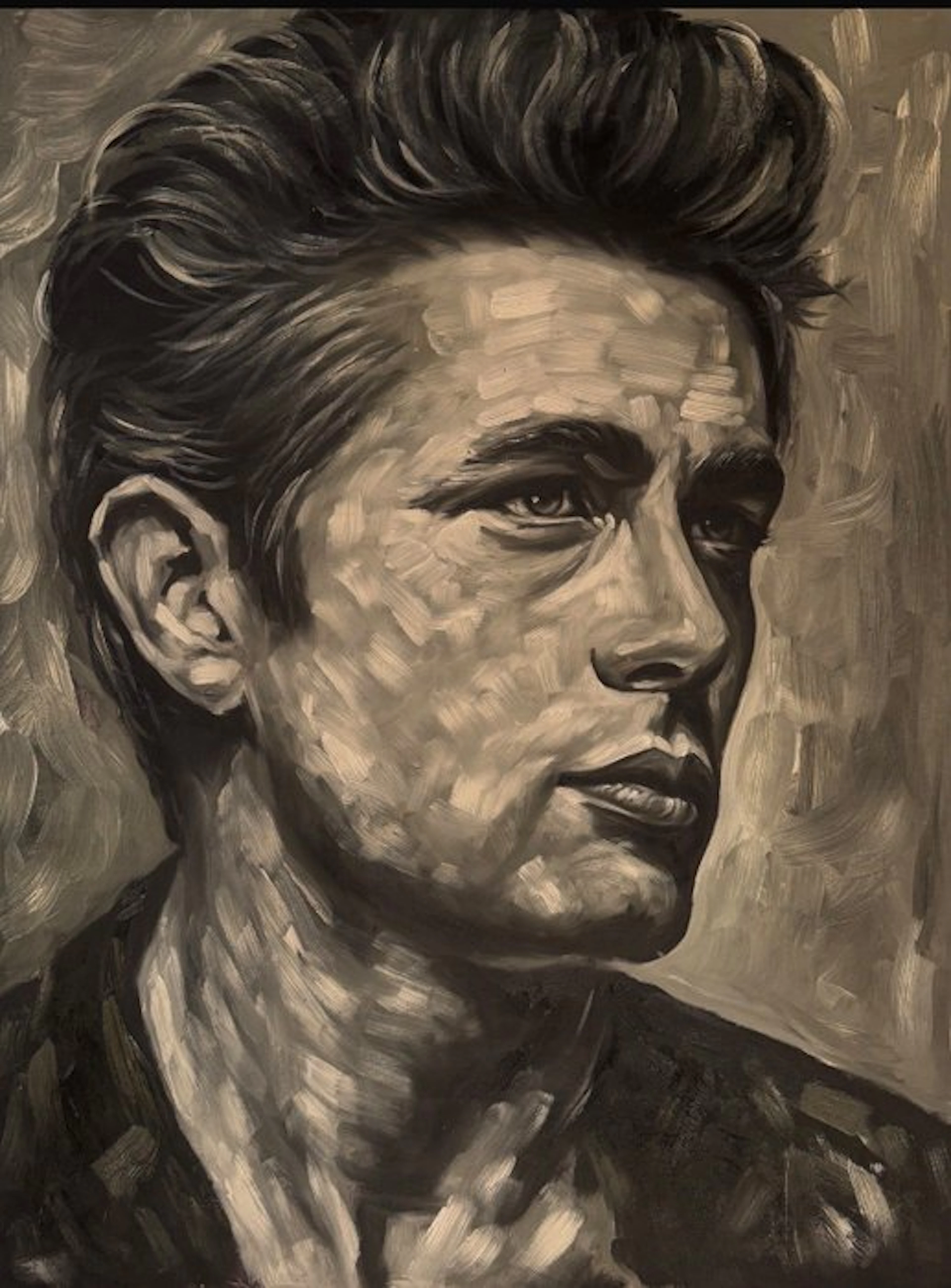 Nguyen Robert - James Dean : L'Éternel Rebelle ↑80 →60 cm - No Reserve