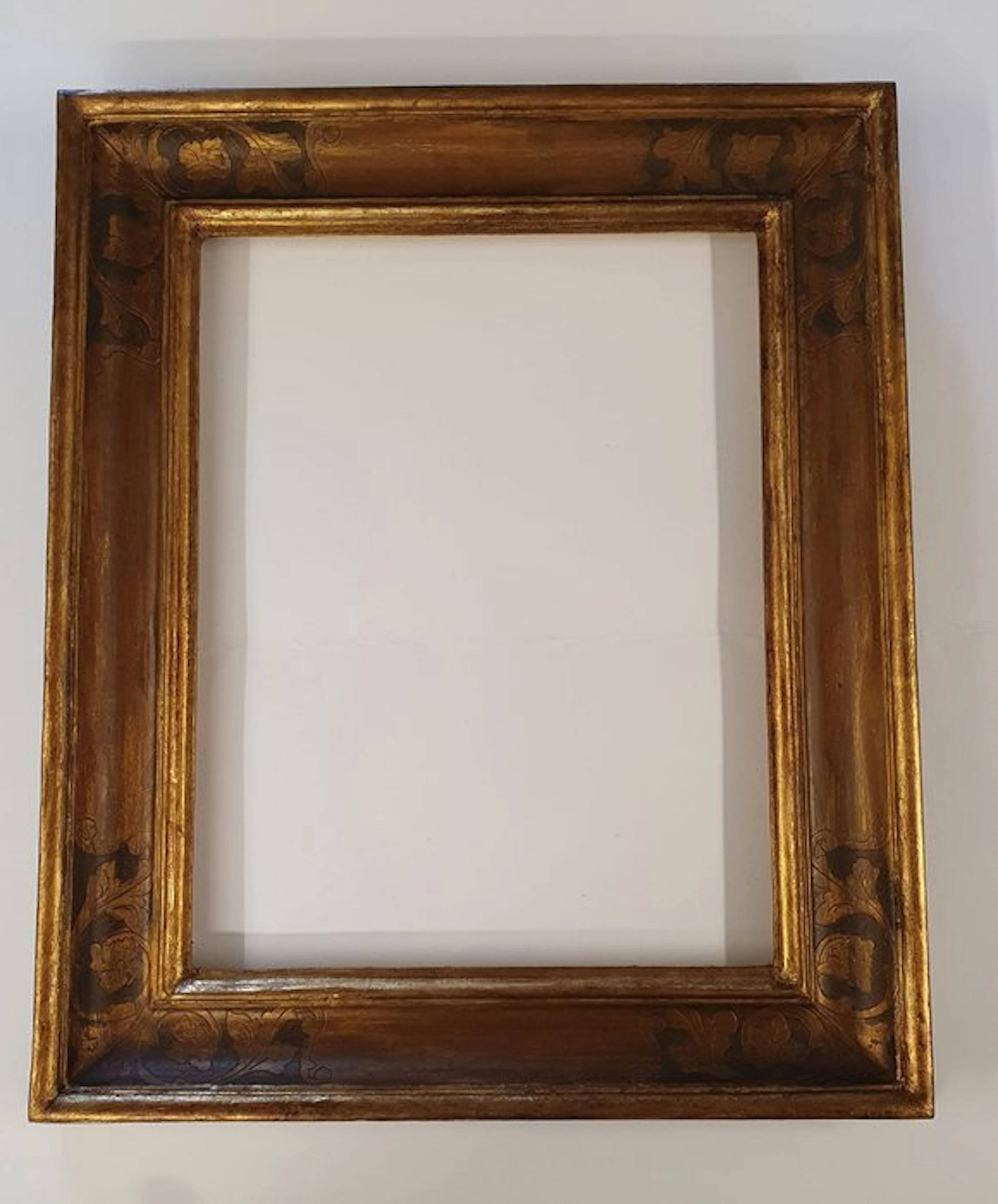 Frame - Wood - Blue lacquer gilt corners