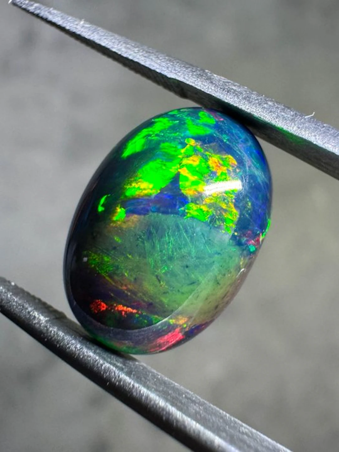 Top Quality!!! Natural Ethiopian black opal cabochon...