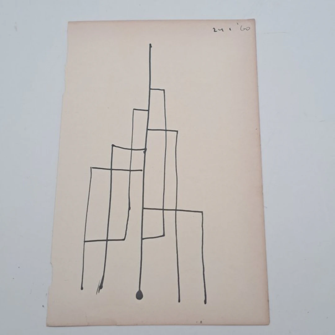 Siep Van Den Berg (1913-1998) - Set van 6 abstracte pentekeningen
