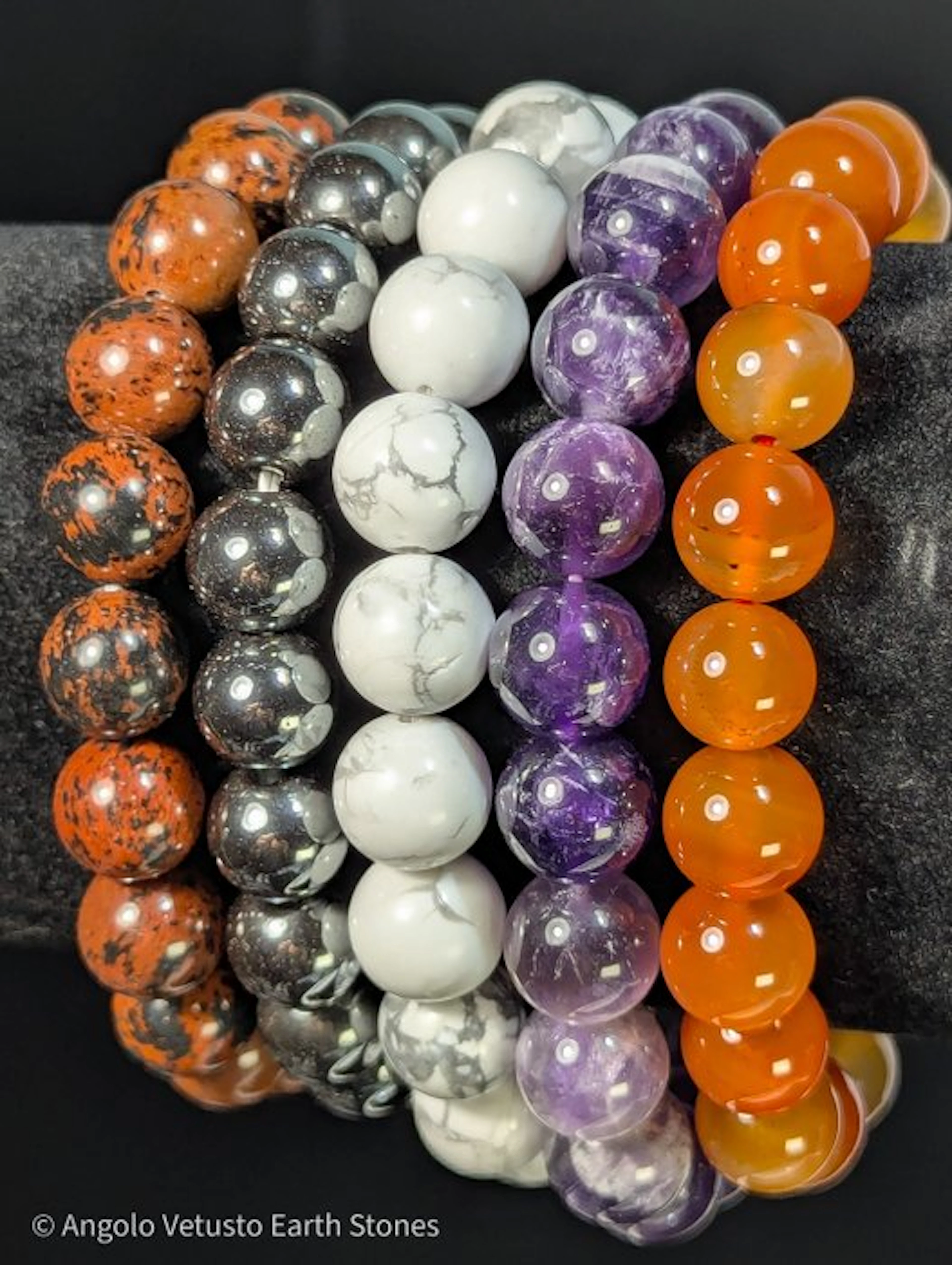 Natural High Quality Gemstone Bracelets Collection – Set...