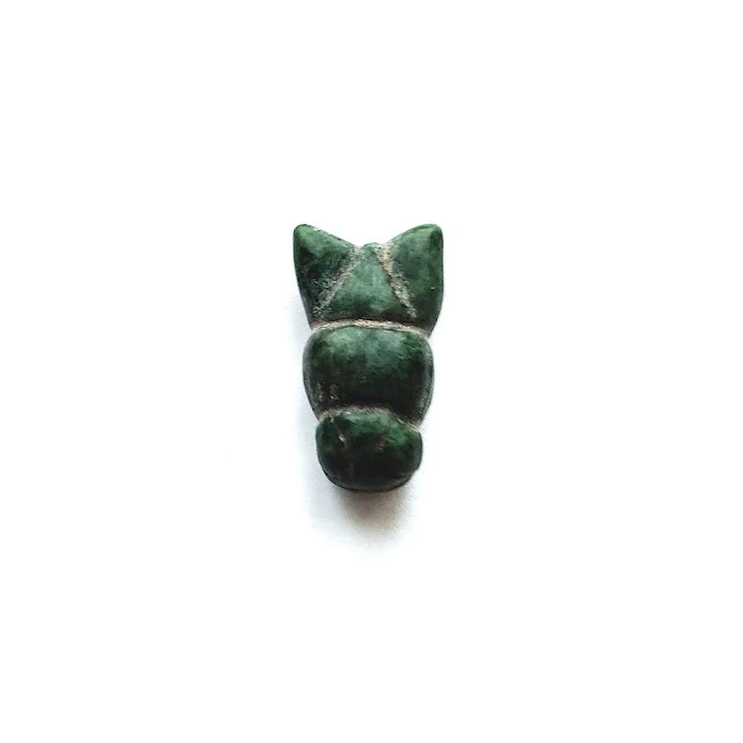 Sino-Siberian Green Jasper XS Insect Shaped Bead Talisman - 23 mm