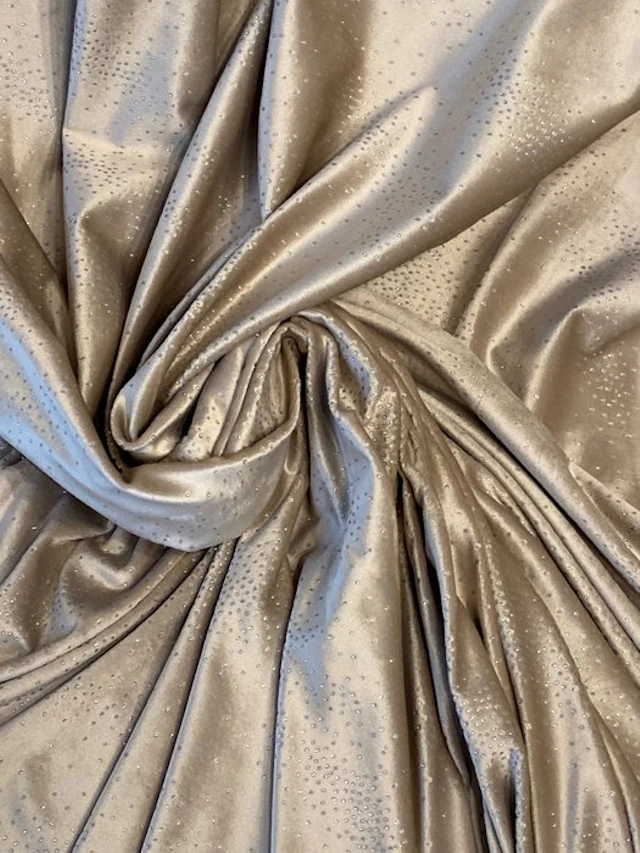 Panel - Exclusive taupe silk-velvet panel with micro...