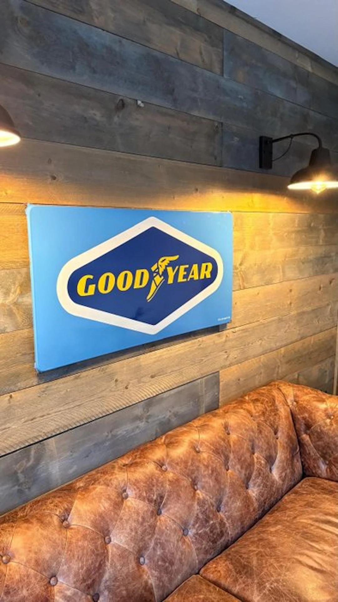Goodyear - Goodyear enamel advertising sign - Enamel sign - Enamel, Metal