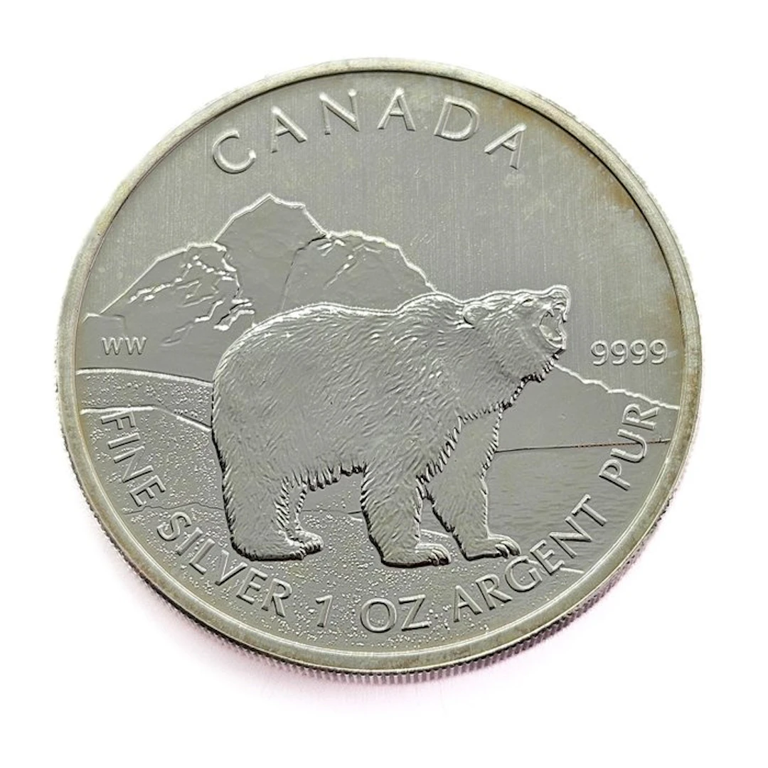 Canada. 5 Dollars 2011 - Grizzly Bear
