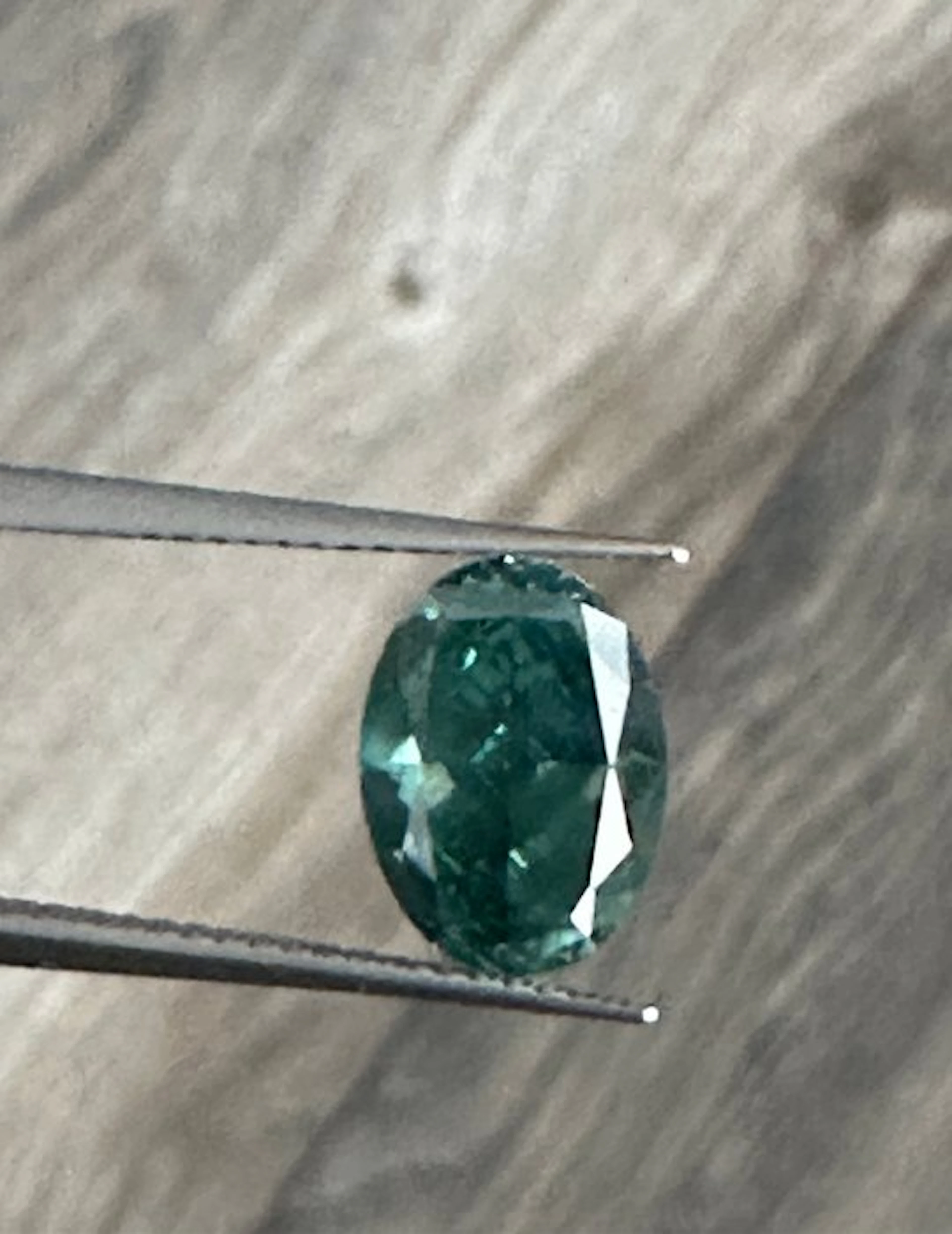 1 pcs Diamond (Colour-treated) - 3.02 ct - Oval Green...