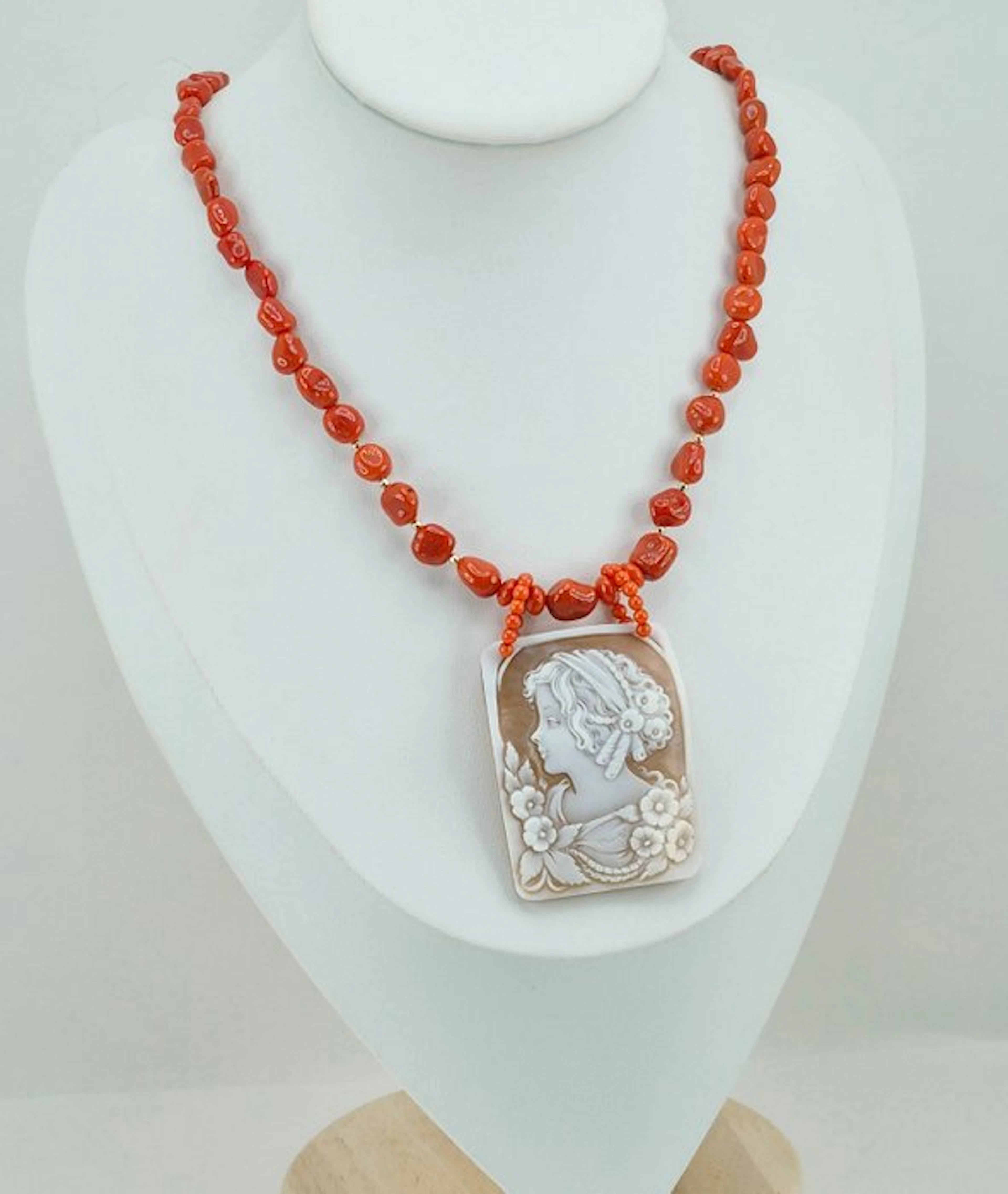 Coral - Silver, Gold-plated - Necklace - CORALLO MEDITERRANEO
