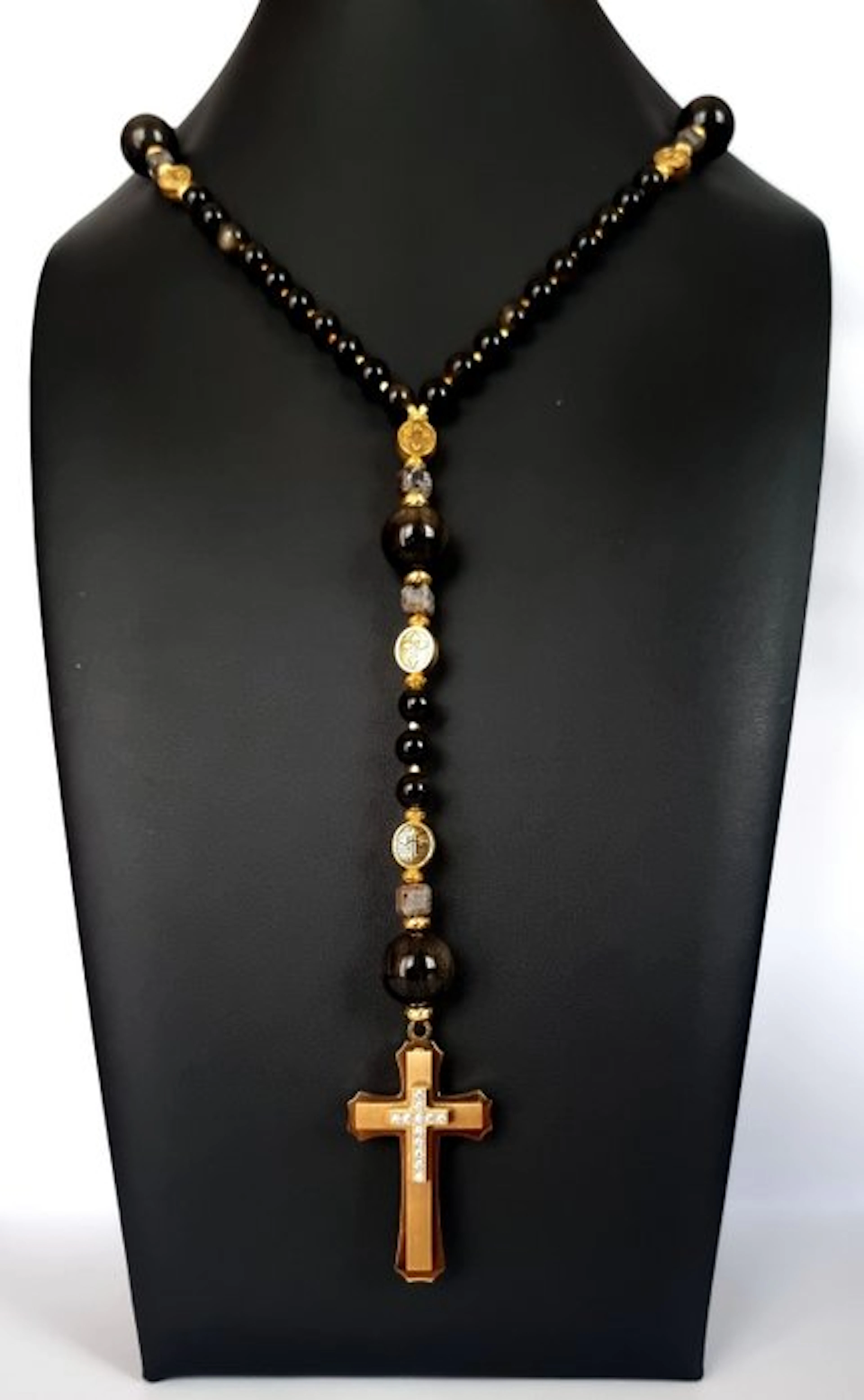 Silver Obsidian & Black Labradorite – Rosary – Radiant...
