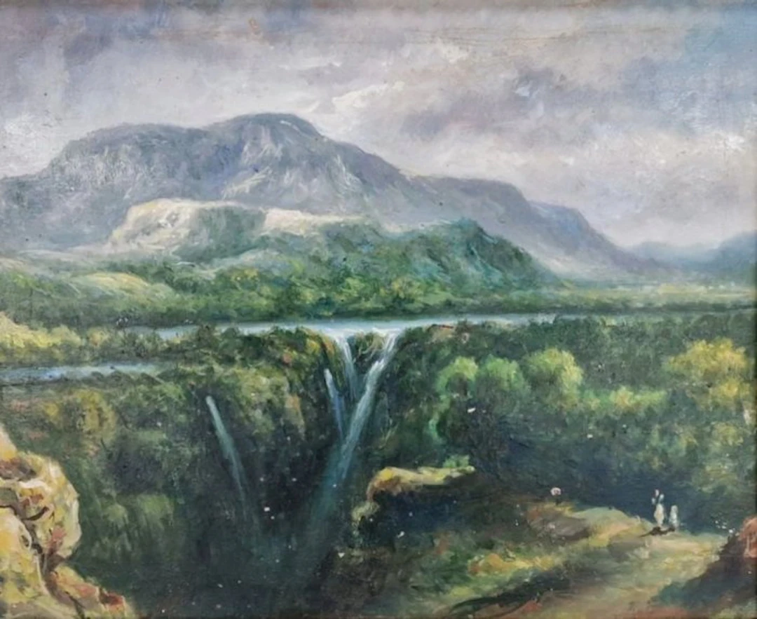 Italian school (XIX) - Paesaggio con cascate - NO RESERVE