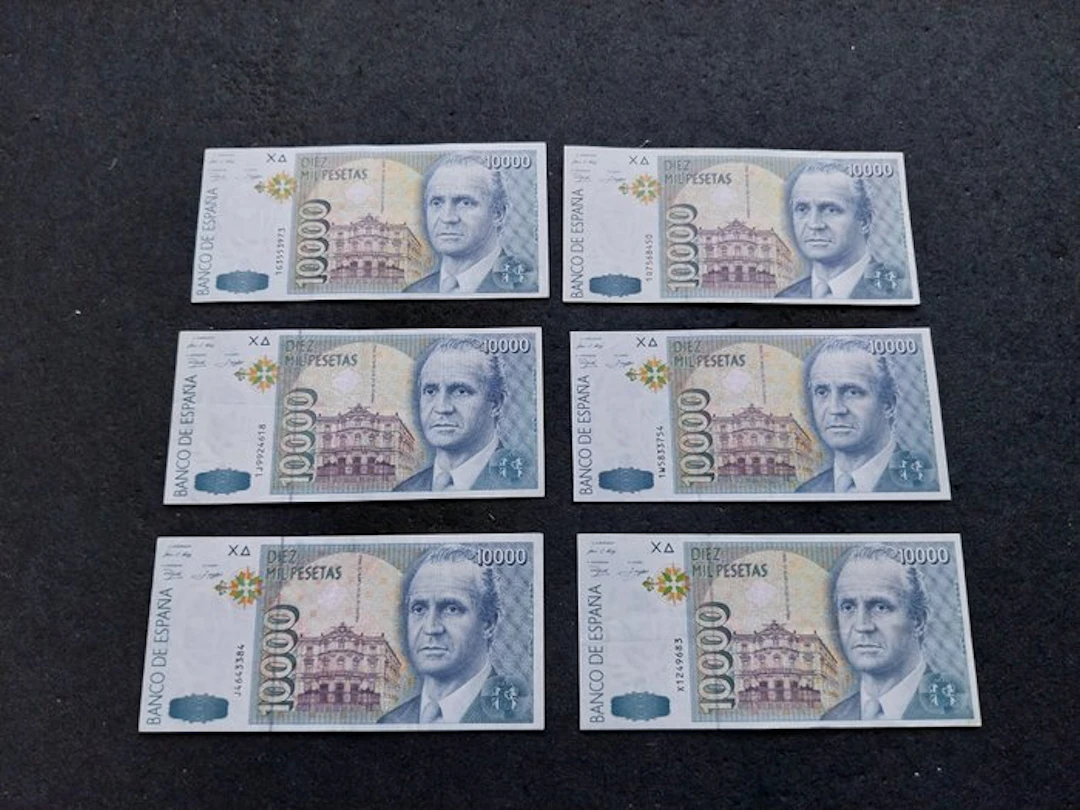 Spain. - 6 x 10 000 Pesetas - 1992 - Pick 166 (No reserve price)