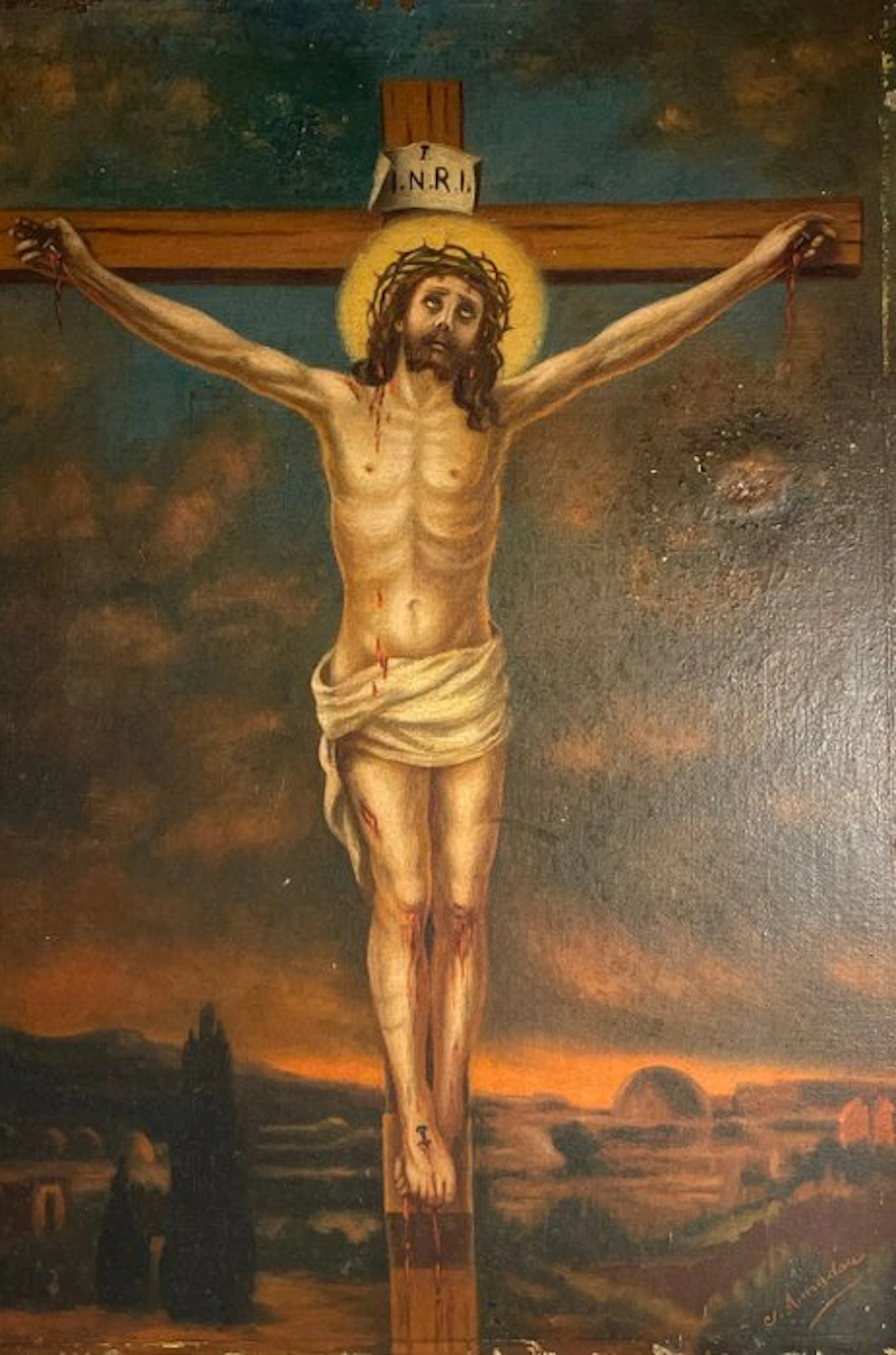 Cesare Amadori (XIX-XX) - Le Christ en Croix