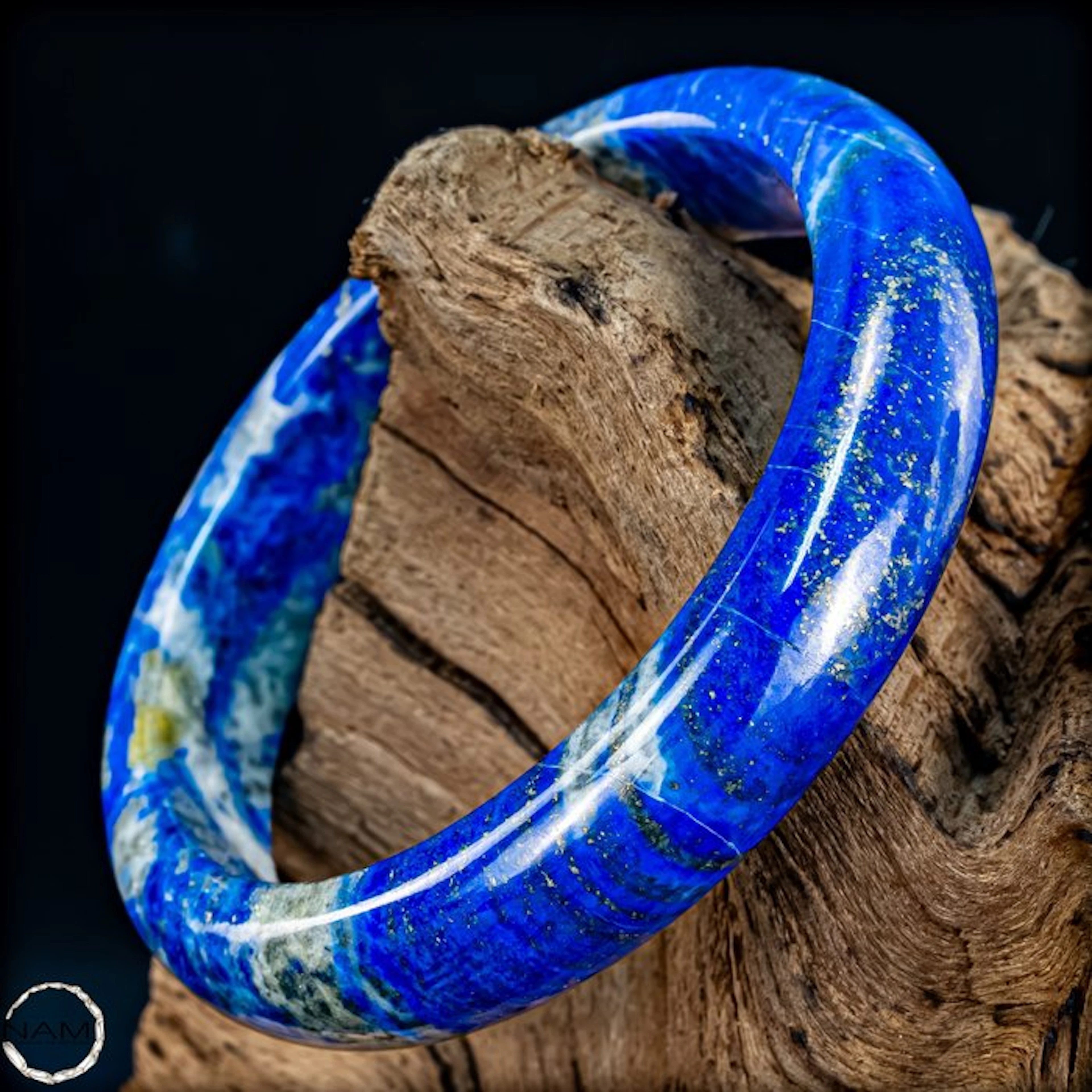Natürlicher Lapis Lazuli Armreif – Eleganter Edelstein...