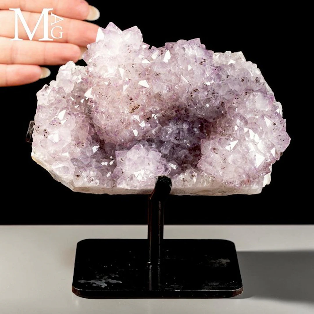 Rare Uruguayan Stalactitic Amethyst Druse - Delicate...