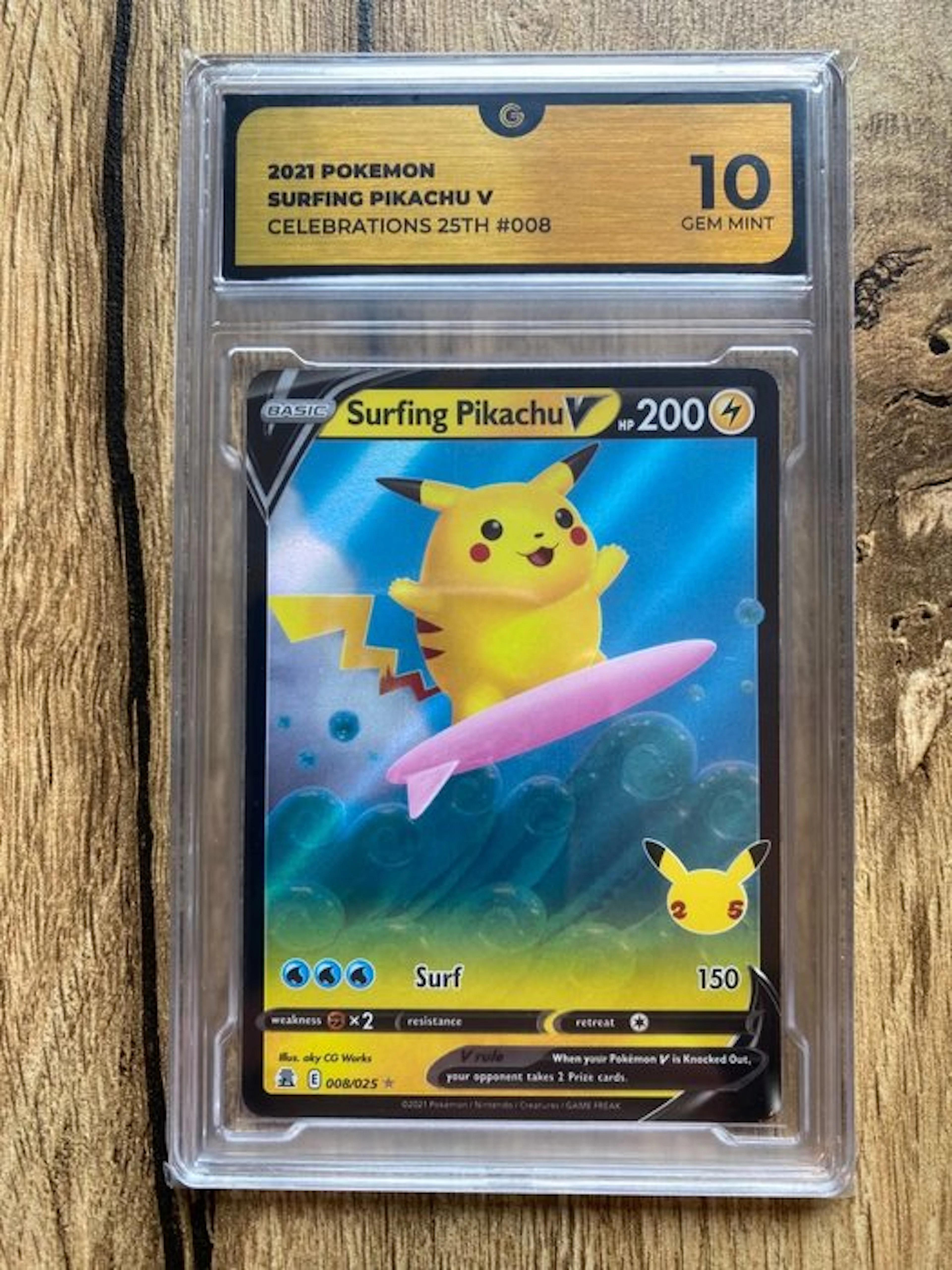 Pokémon - 1 Graded card - Pikachu 8 - GG Pristine 10...