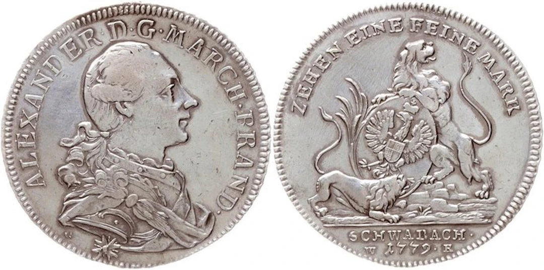 Germany, Ansbach, Margraviate. Alexander. Konv.-Taler 1779