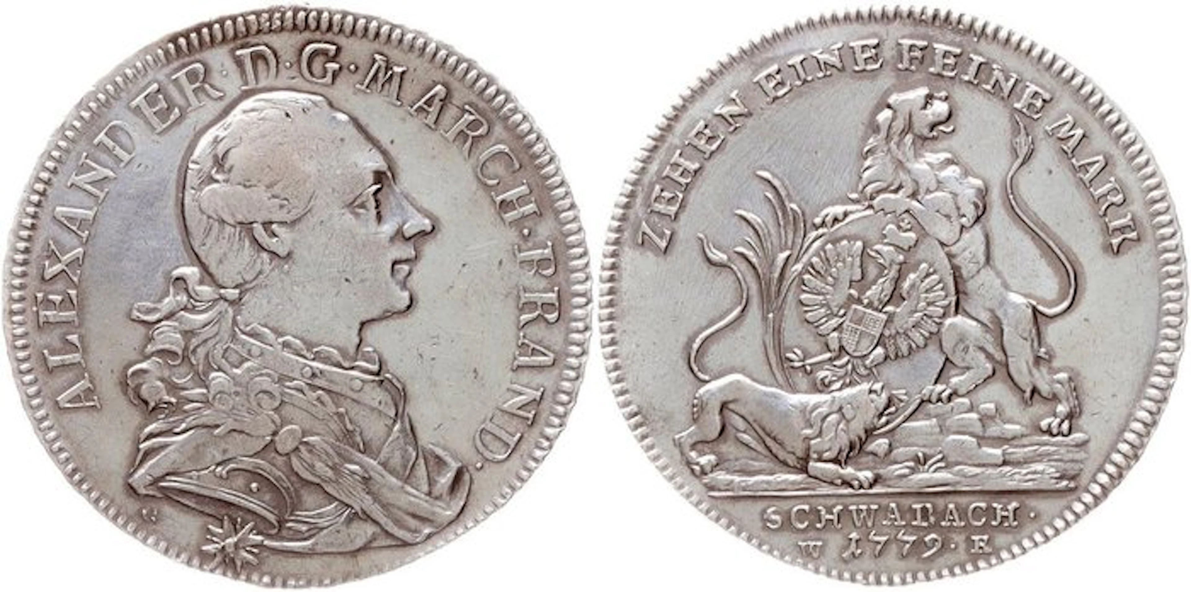 Germany, Ansbach, Margraviate. Alexander. Konv.-Taler 1779