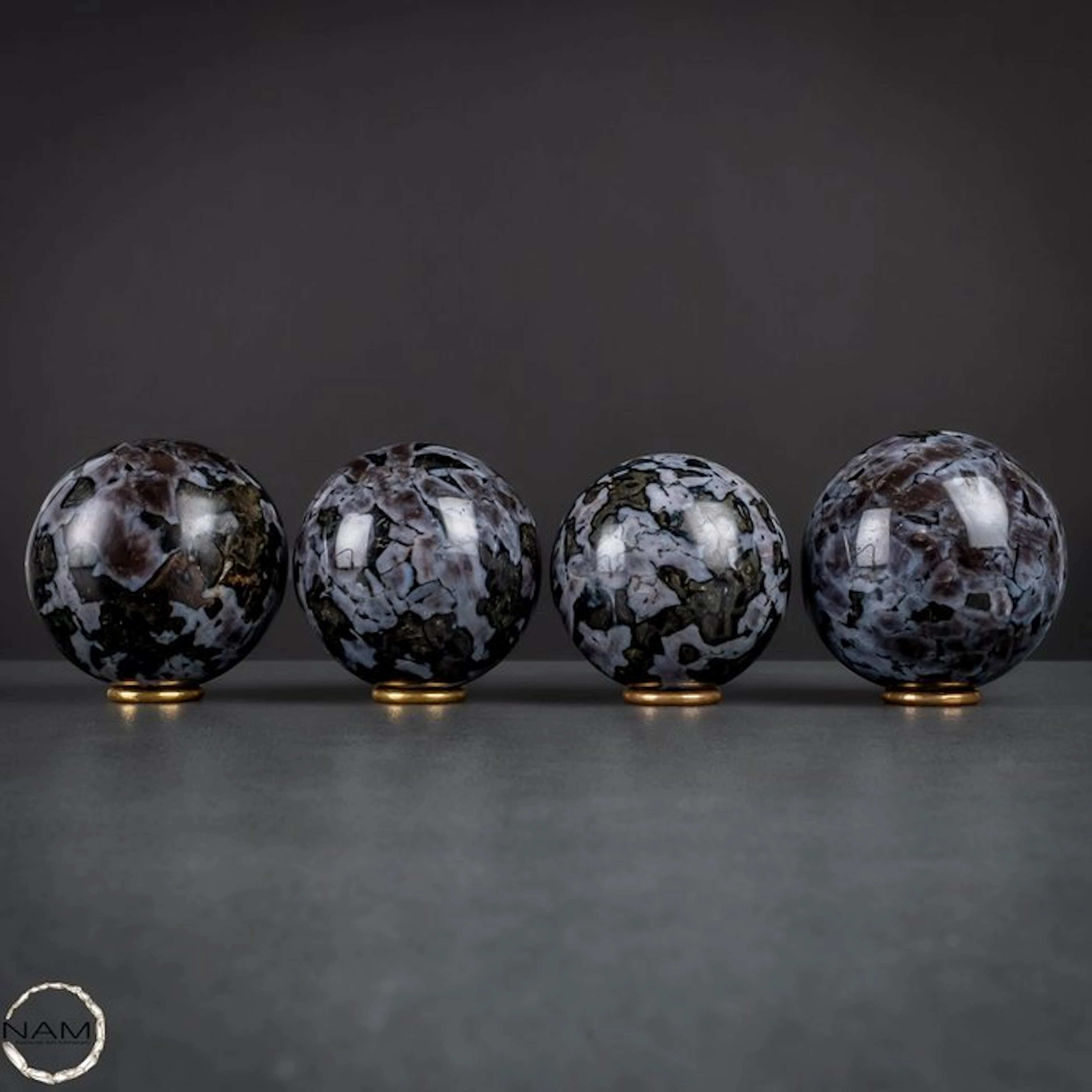 Mystical Merlinite Sphere Set – Fascinating Natural...
