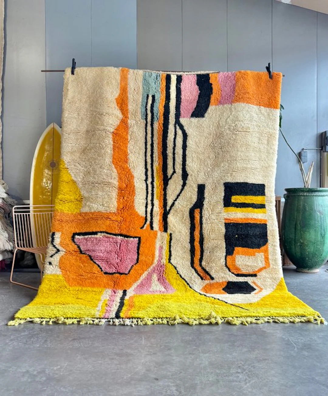 Architectural Abstract Beni M'rirt Rug – Handwoven...