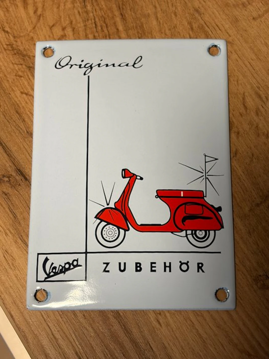 Vespa - Original Vespa accessories - Enamel sign - Enamel
