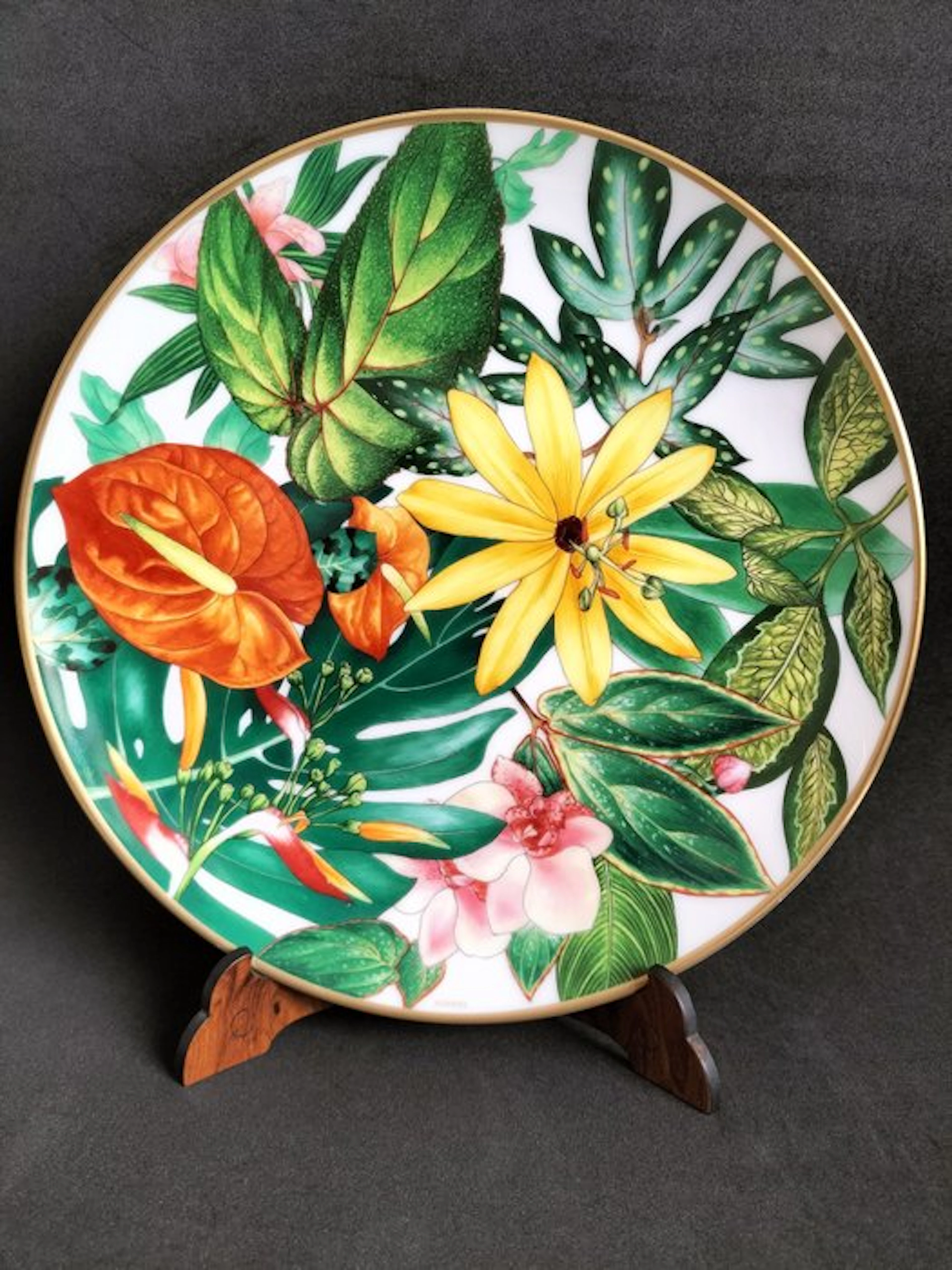 Hermès - Plate - 'Passifolia' - Porcelain