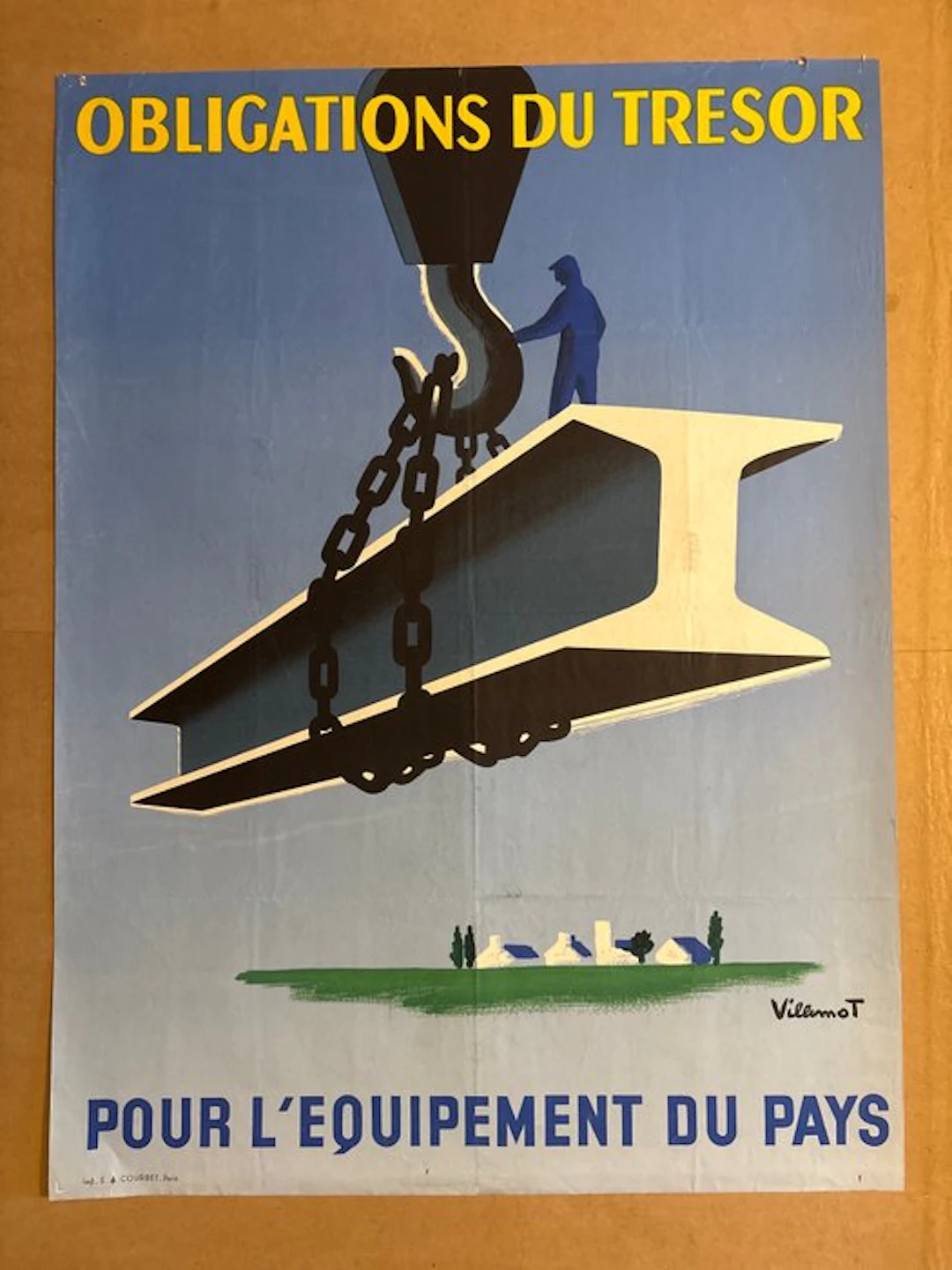 Bernard Villemot - OBLIGATIONS DU TRESOR POUR L'EQUIPEMENT DU PAYS - 1950s