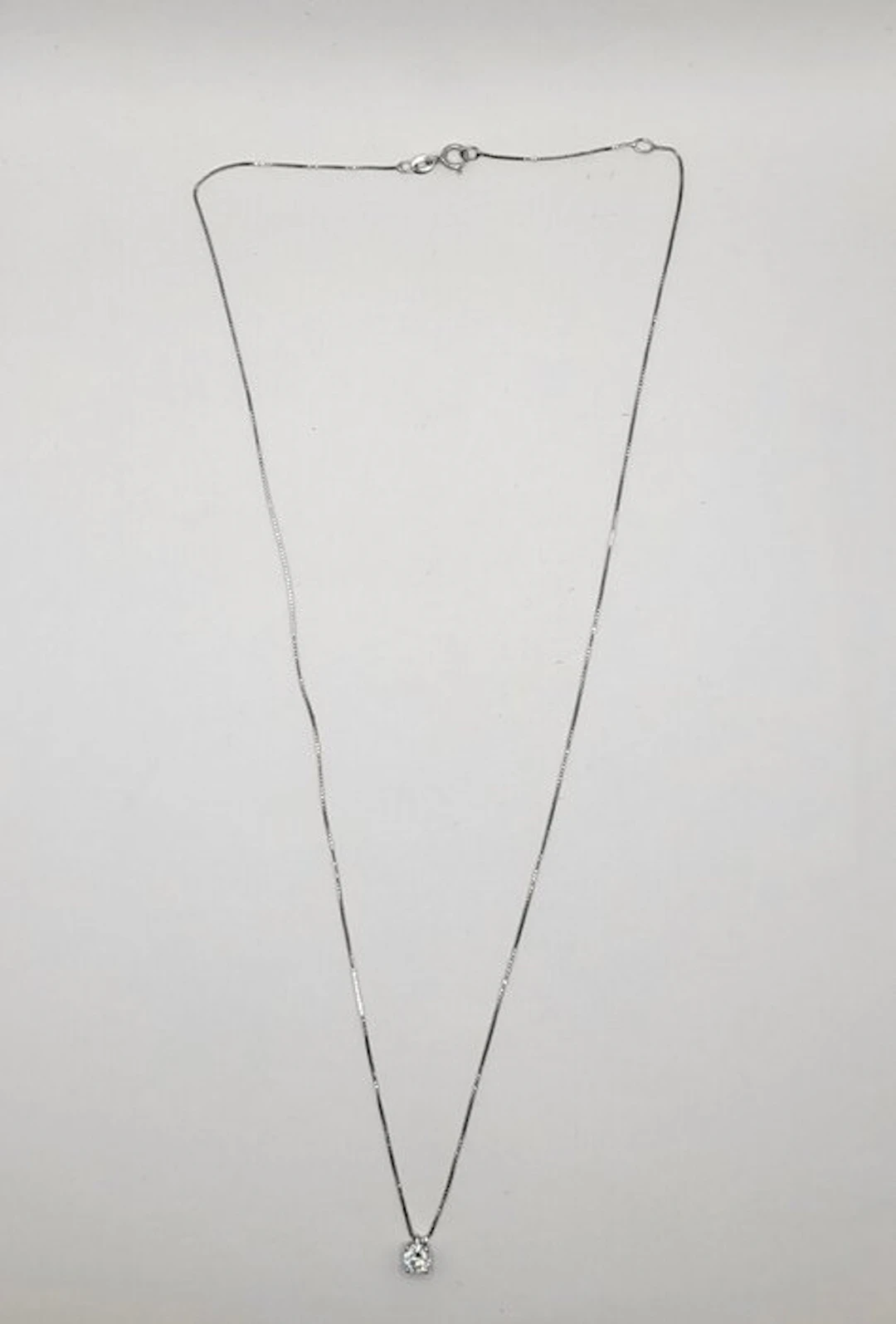 Necklace - 18 kt. White gold - 0.20ct. tw. Diamond (Natural)